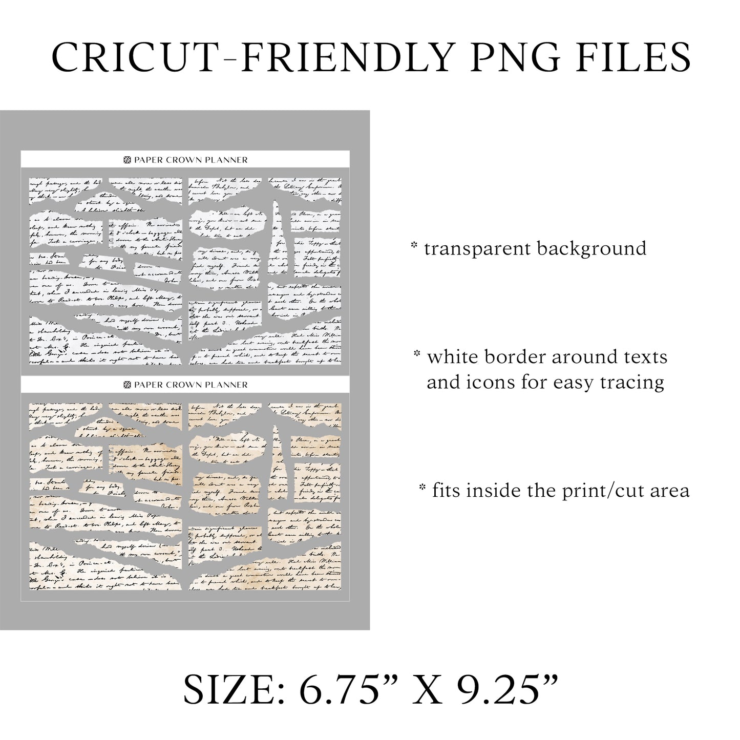 TORN PAPER V1 // Journaling Stickers