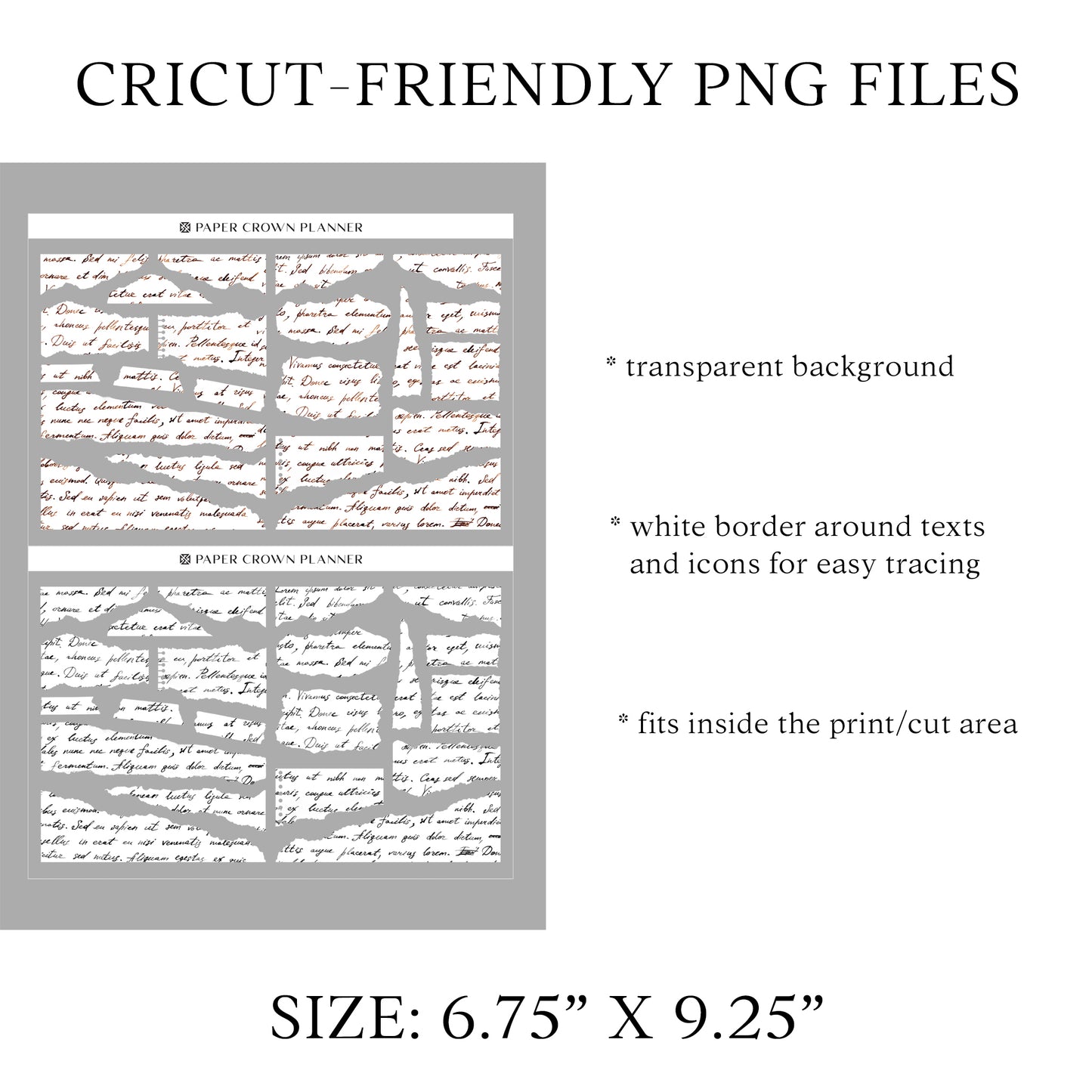 TORN PAPER V3 // Journaling Stickers