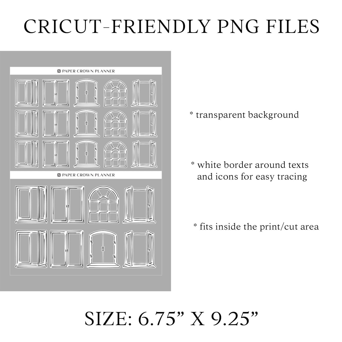 WINDOW FRAMES // Foil-Ready Stickers