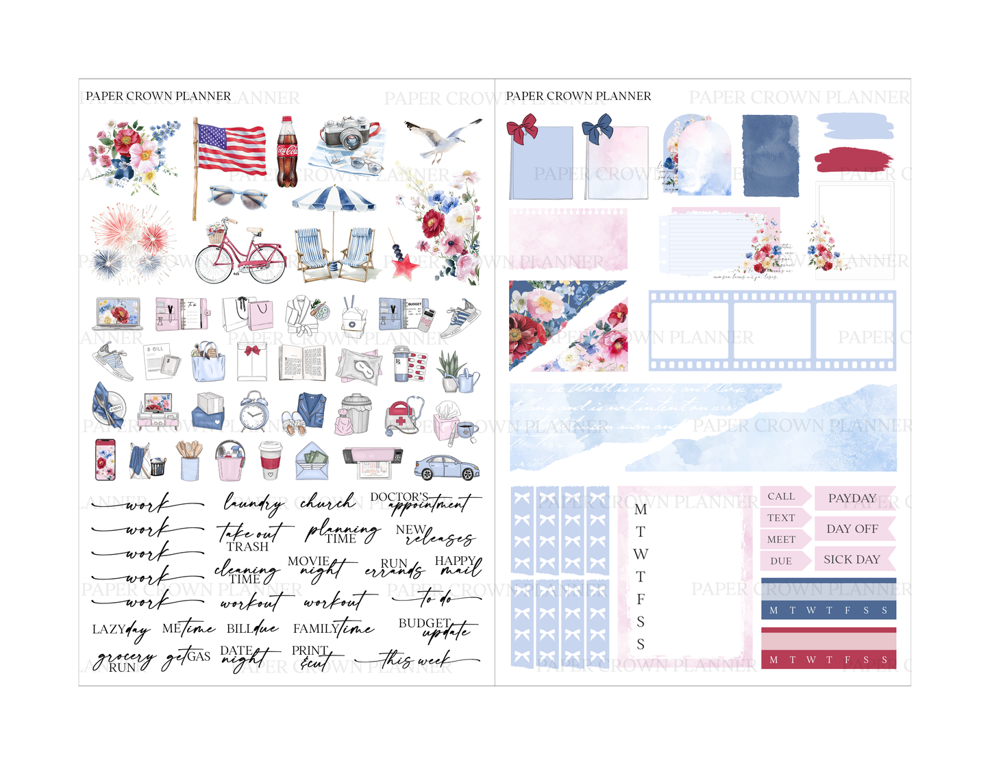 RED, WHITE AND BLUE // Weekly Kit