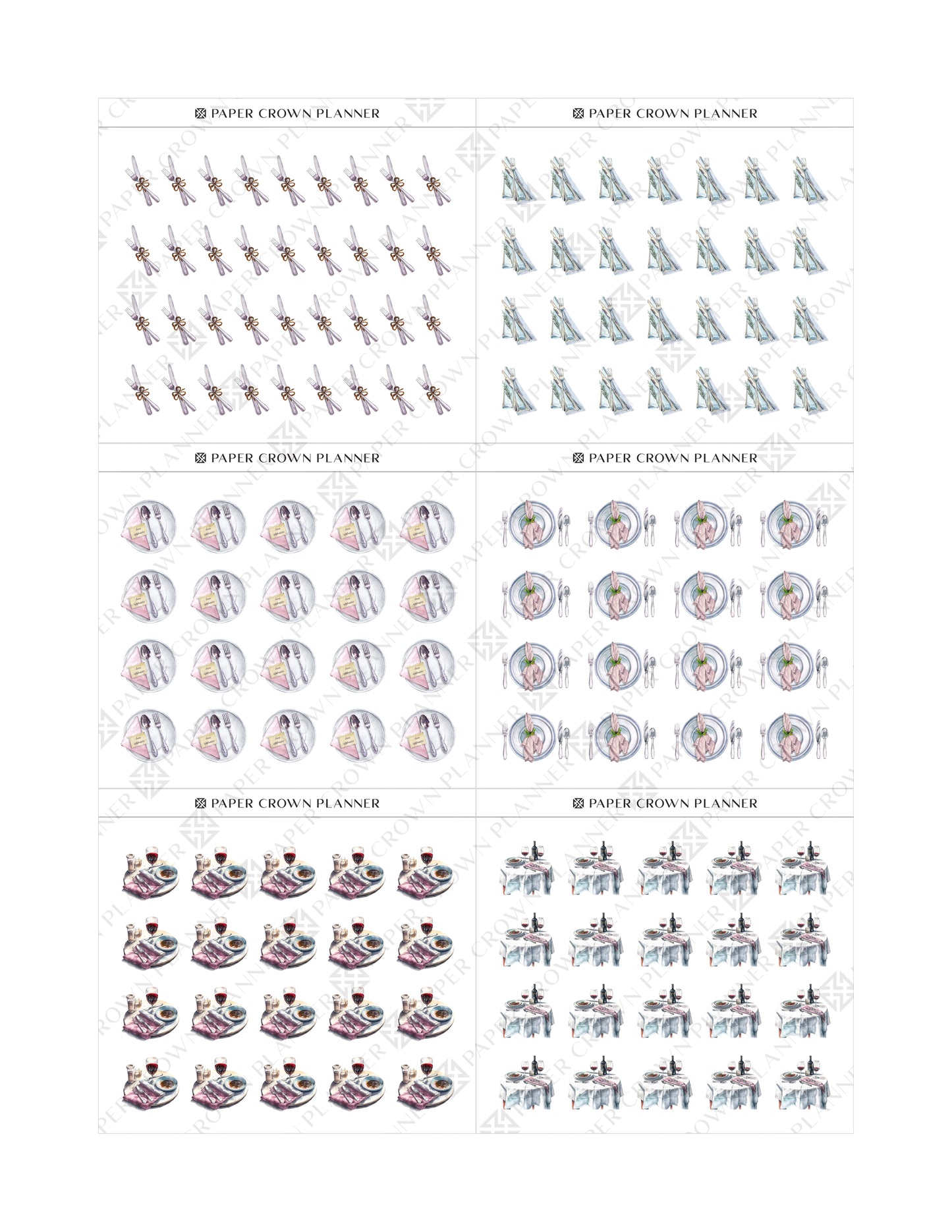 RESTAURANT // Watercolor Icons