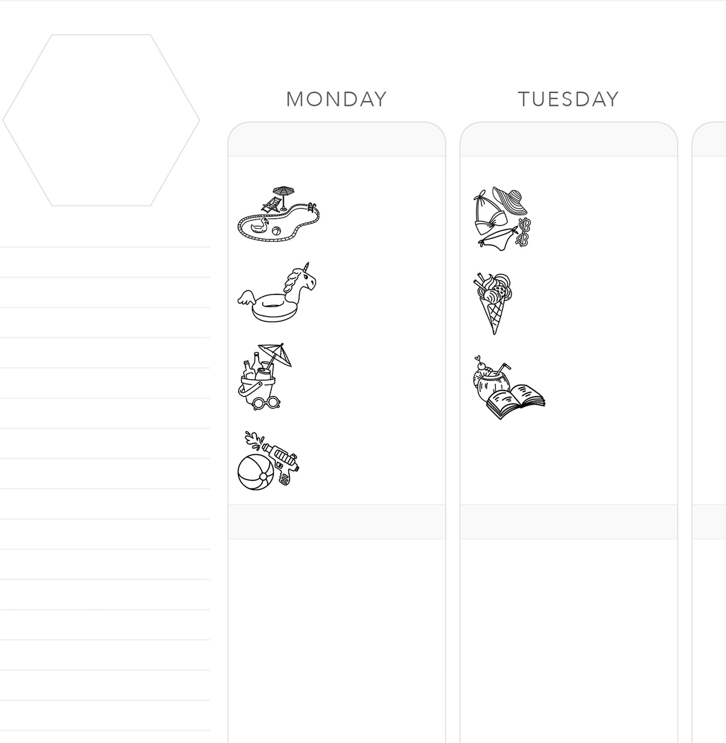POOL DAY // Foil-Ready Icons