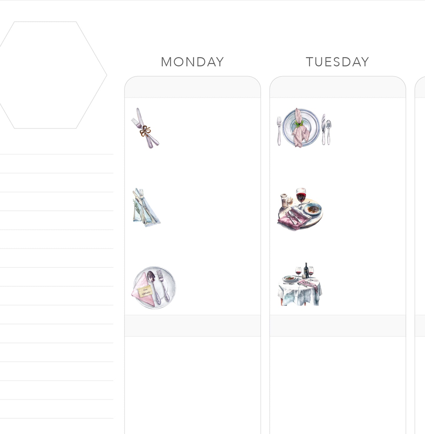 RESTAURANT // Watercolor Icons