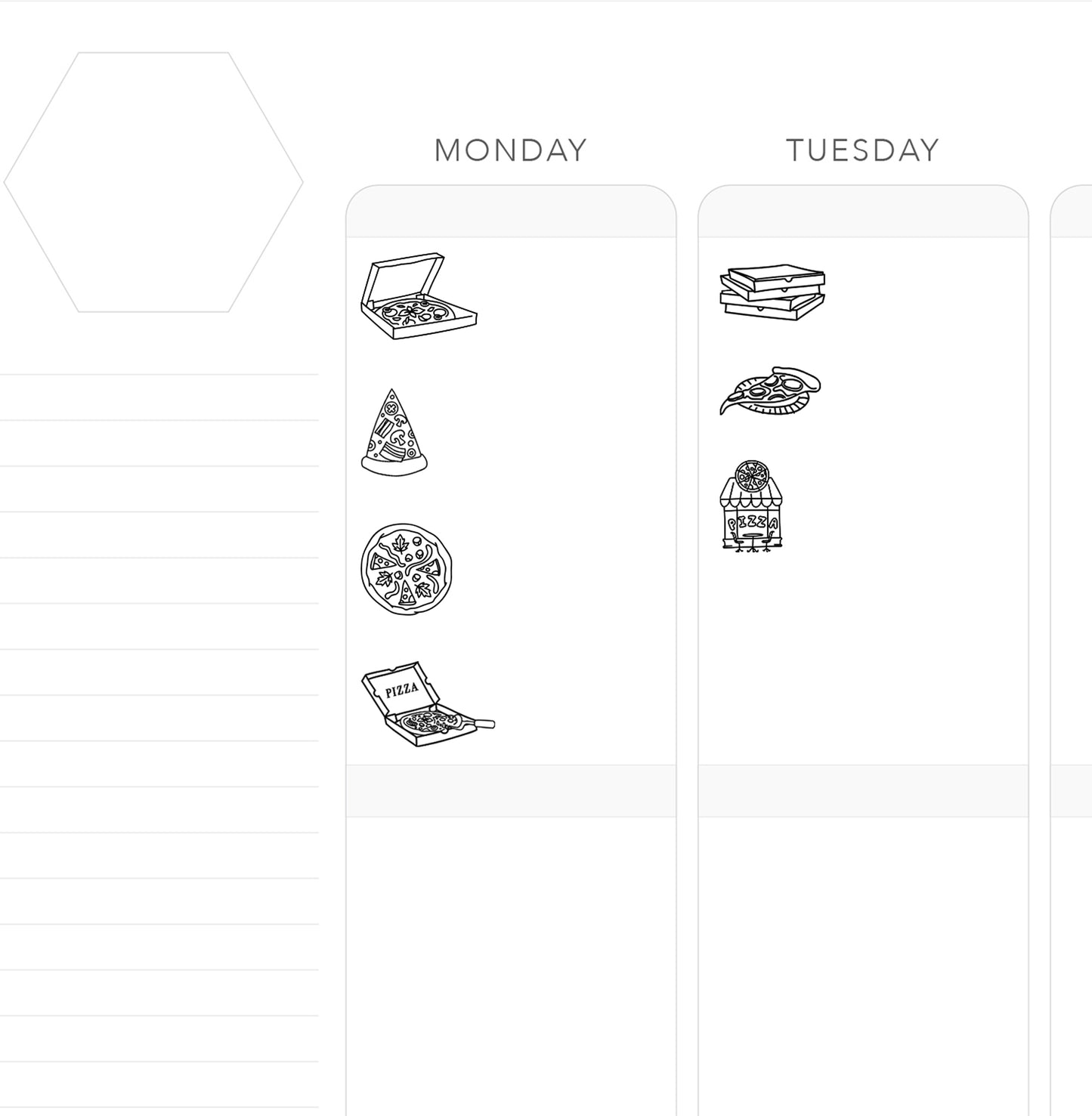 PIZZA // Foil-Ready Icons