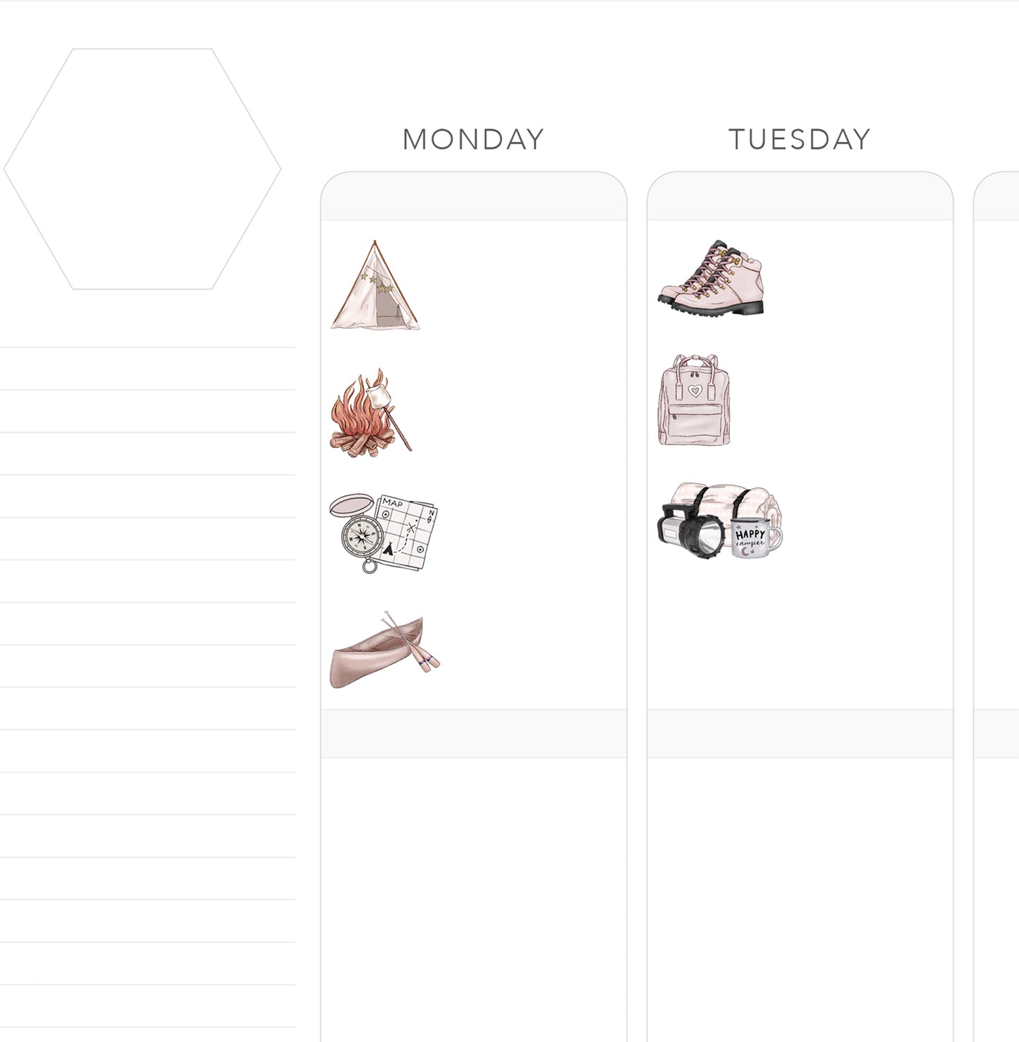 CAMPING & HIKING // Icons