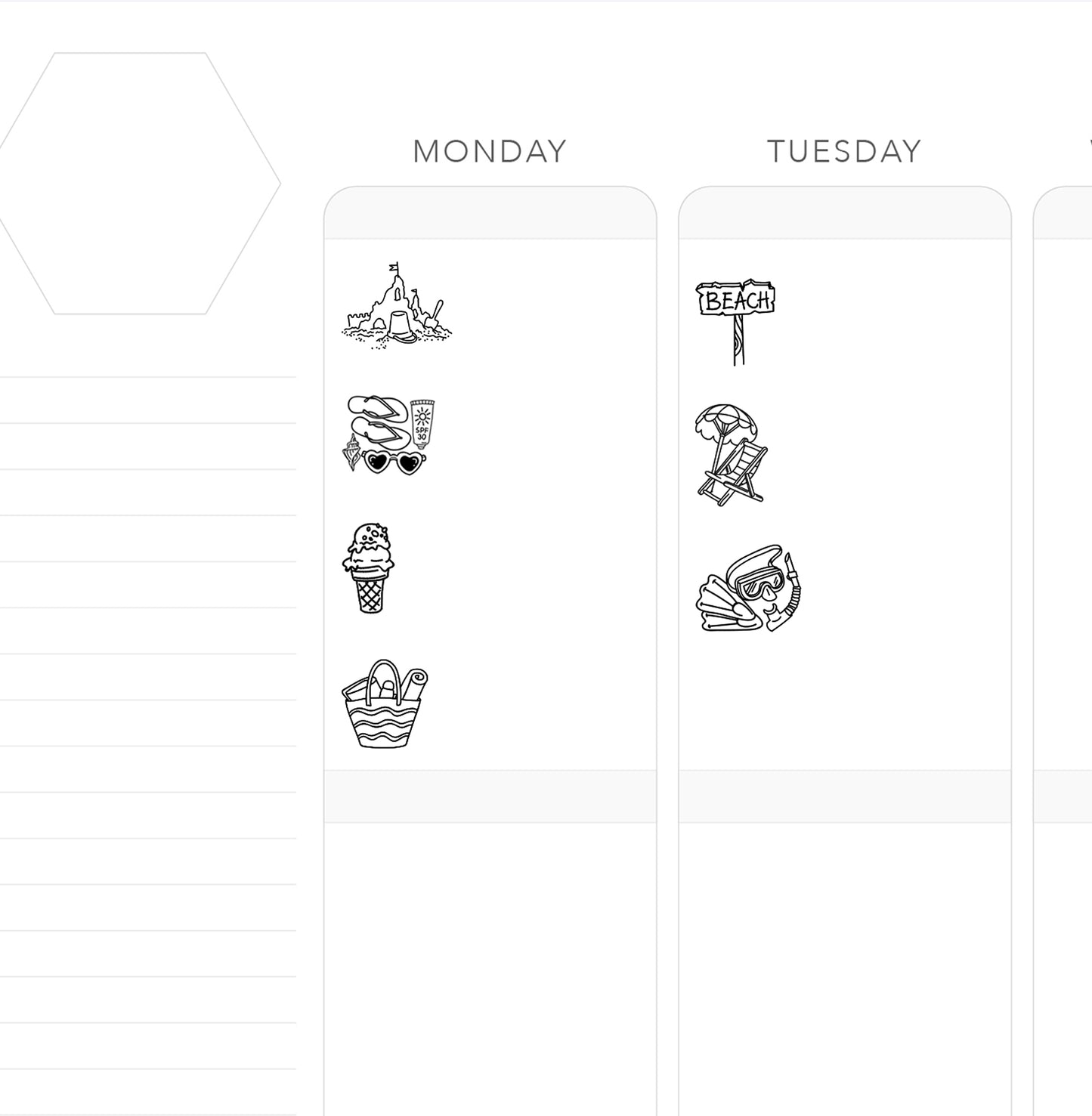 BEACH // Foil-Ready Icons