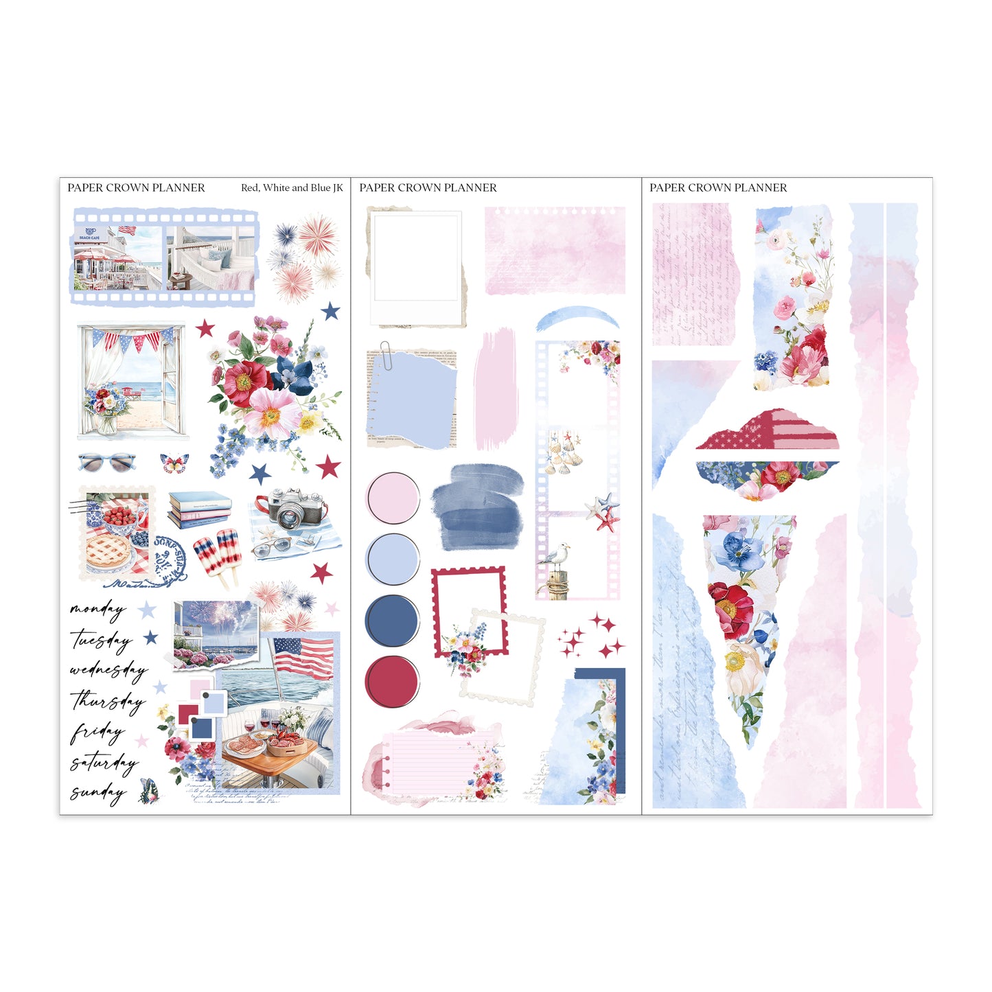 RED, WHITE AND BLUE // Journaling Kit