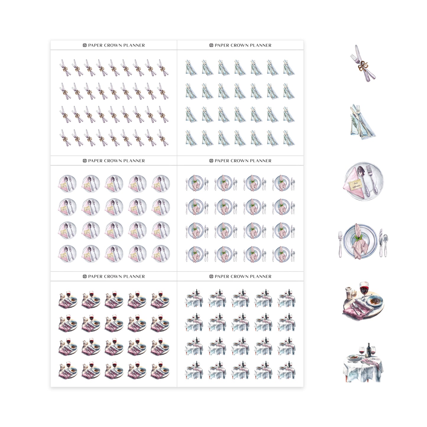 RESTAURANT // Watercolor Icons