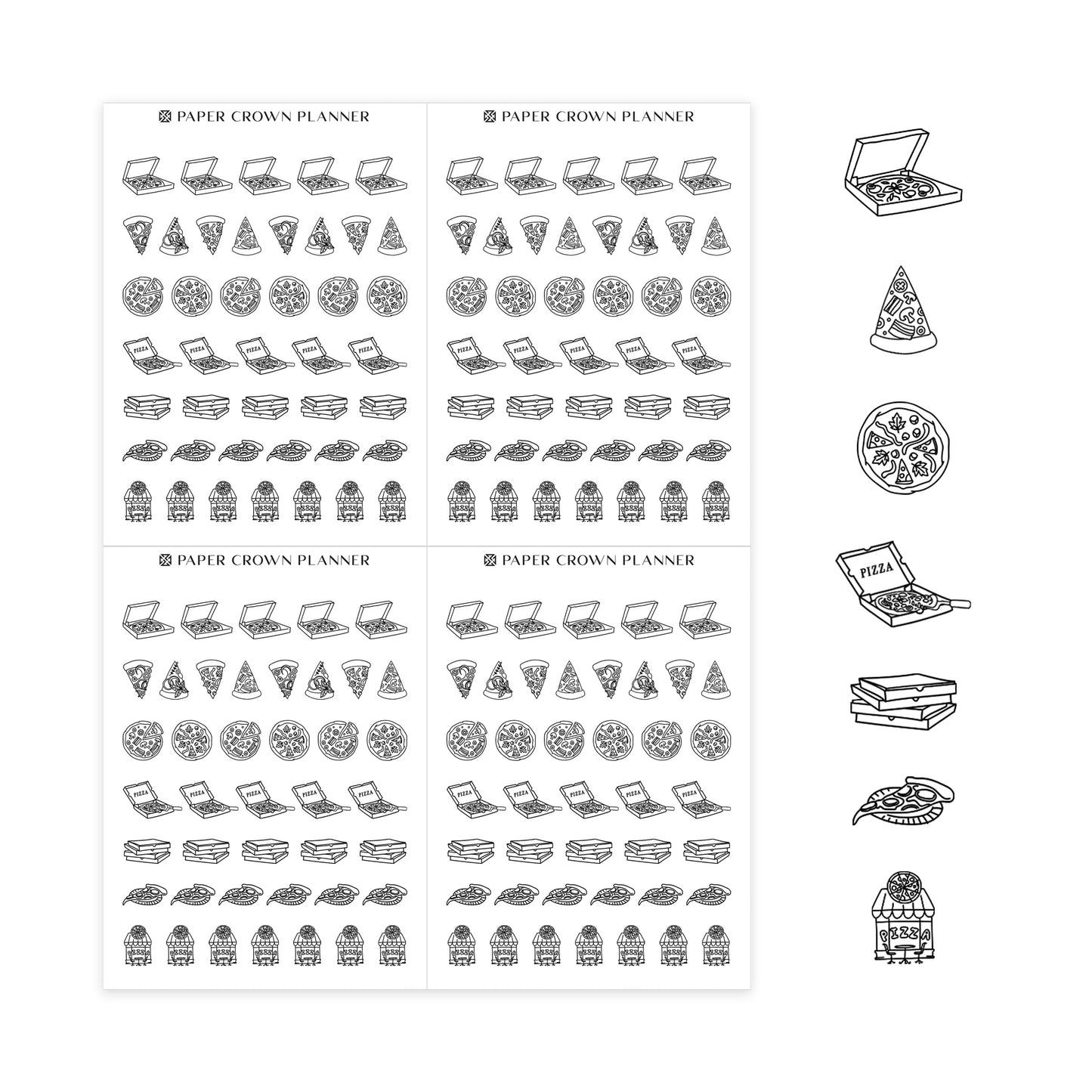 PIZZA // Foil-Ready Icons