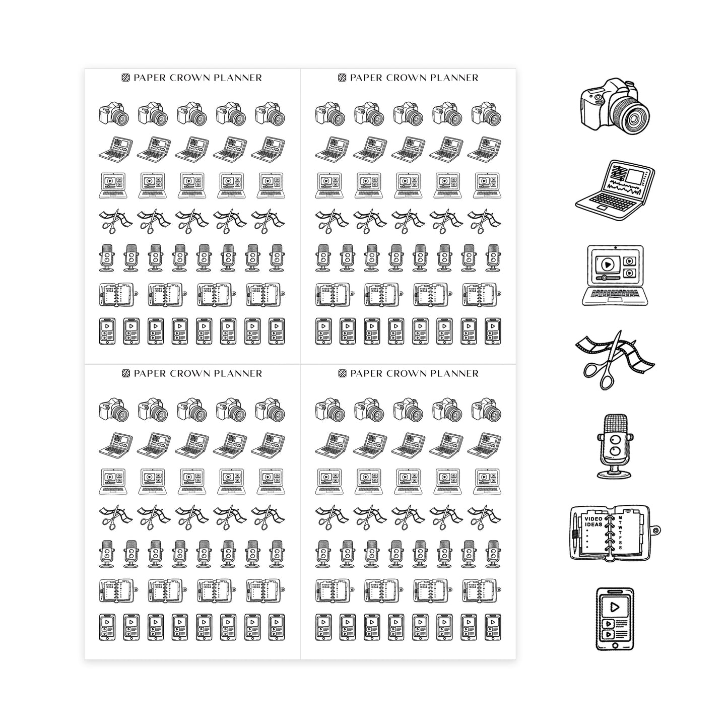 VIDEO & FILMING // Foil-Ready Icons
