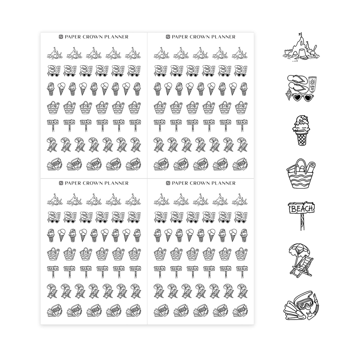 BEACH // Foil-Ready Icons
