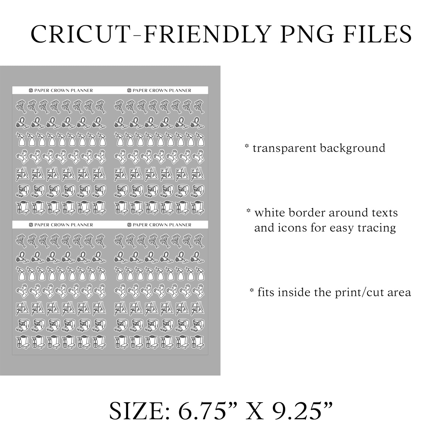 CLEANING // Foil-Ready Icons