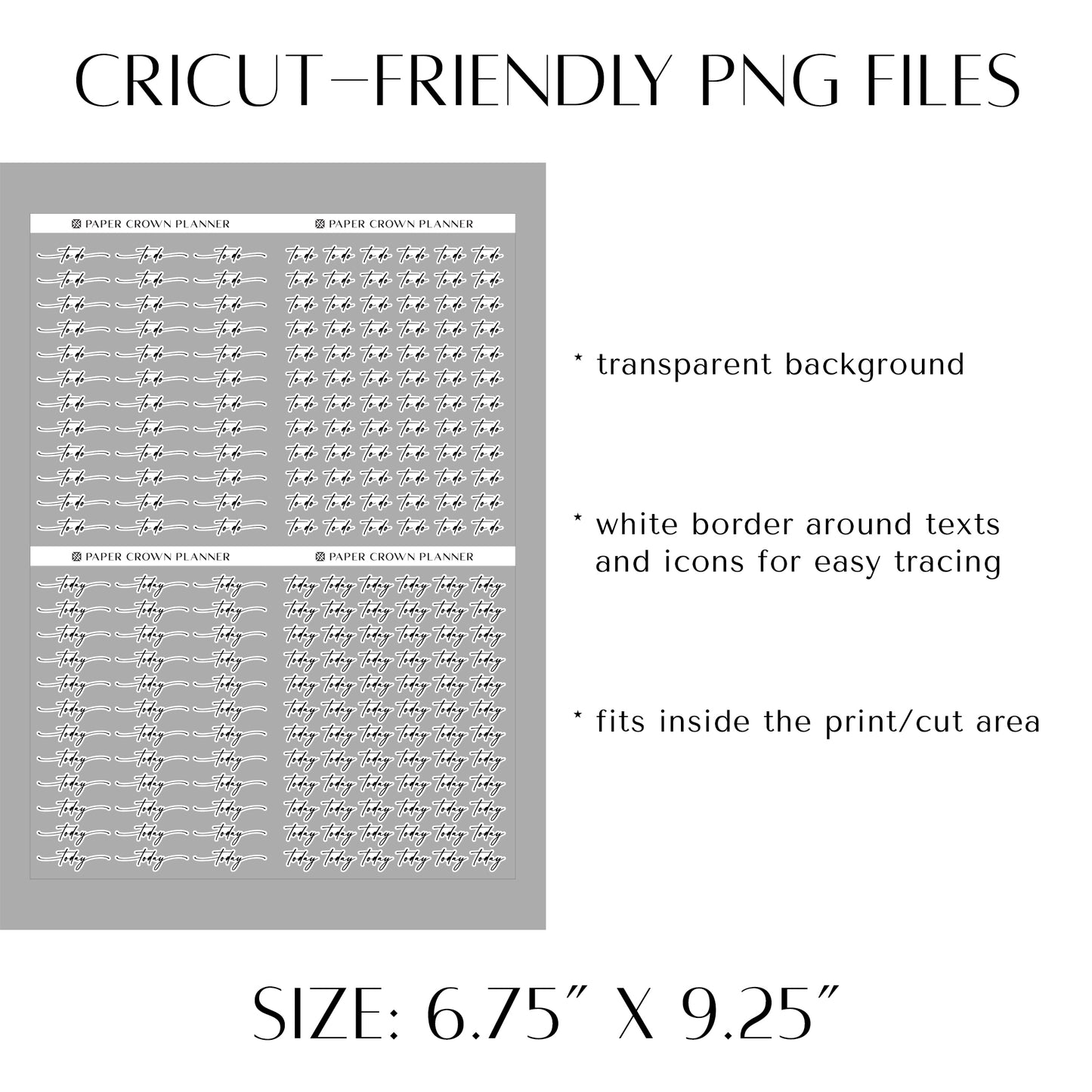 TO DO & TODAY // Script Stickers