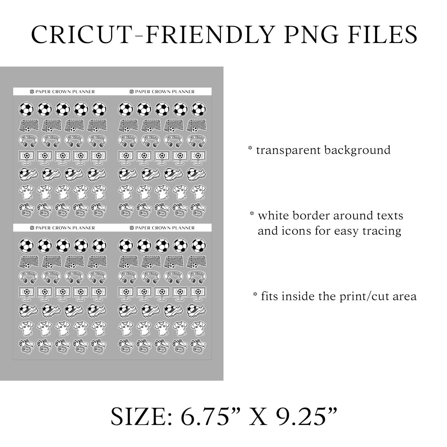 SOCCER // Foil-Ready Icons