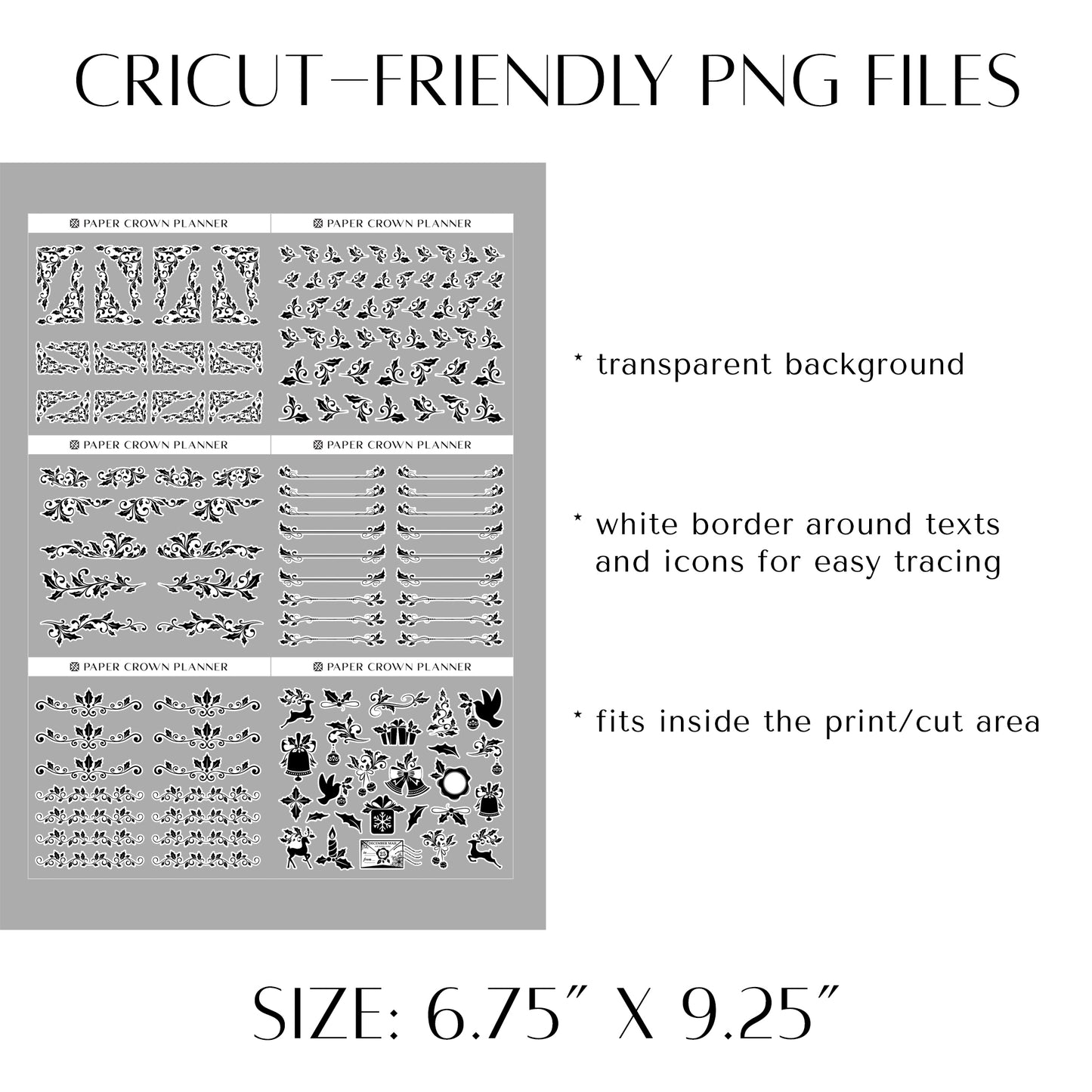 HOLLY LEAVES // Foil-Ready Stickers