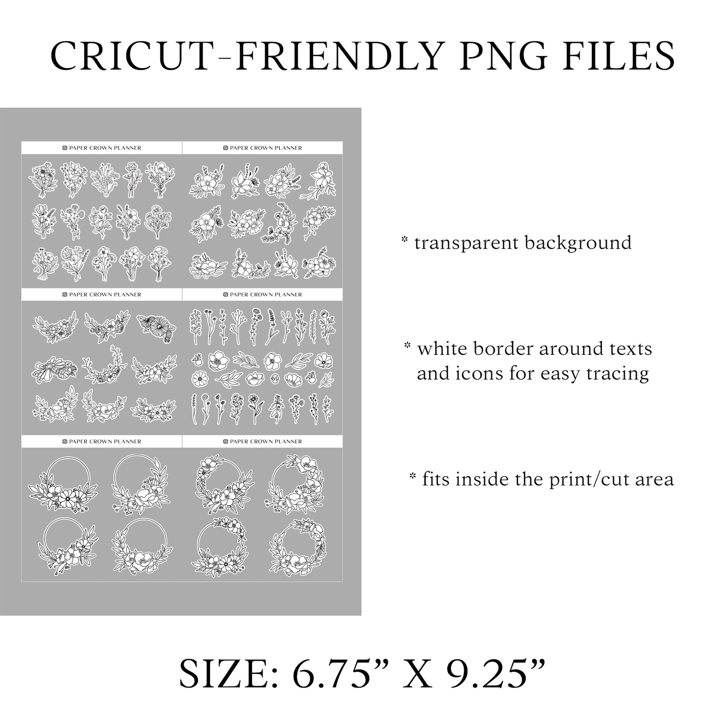 SPRING FLOWERS // Foil-Ready Stickers