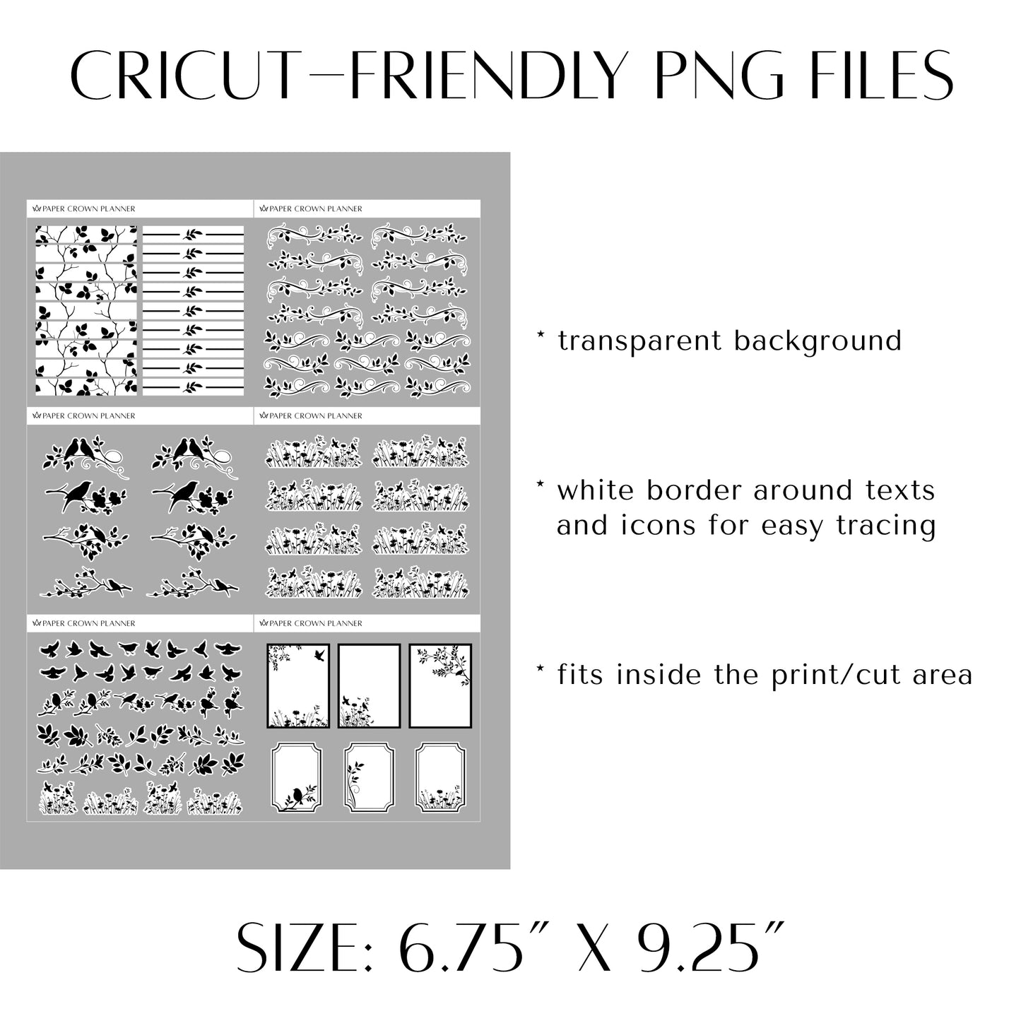 SPRING BIRDS // Foil-ready Stickers