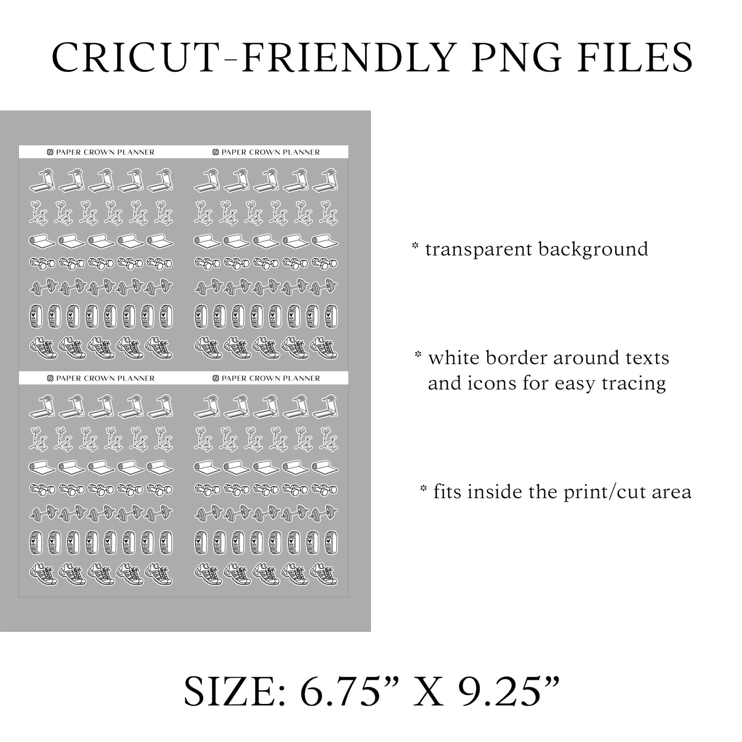 WORKOUT // Foil-Ready Icons