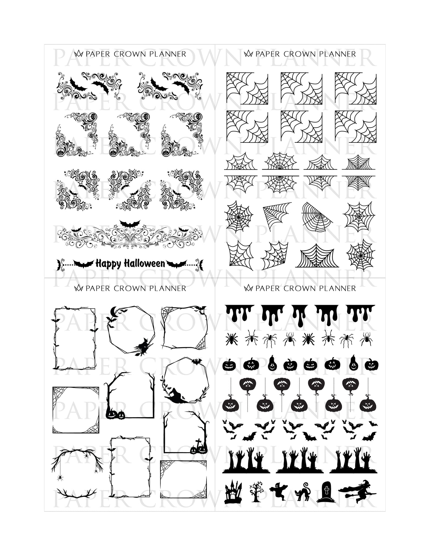 HALLOWEEN BUNDLE // Foil-ready Stickers
