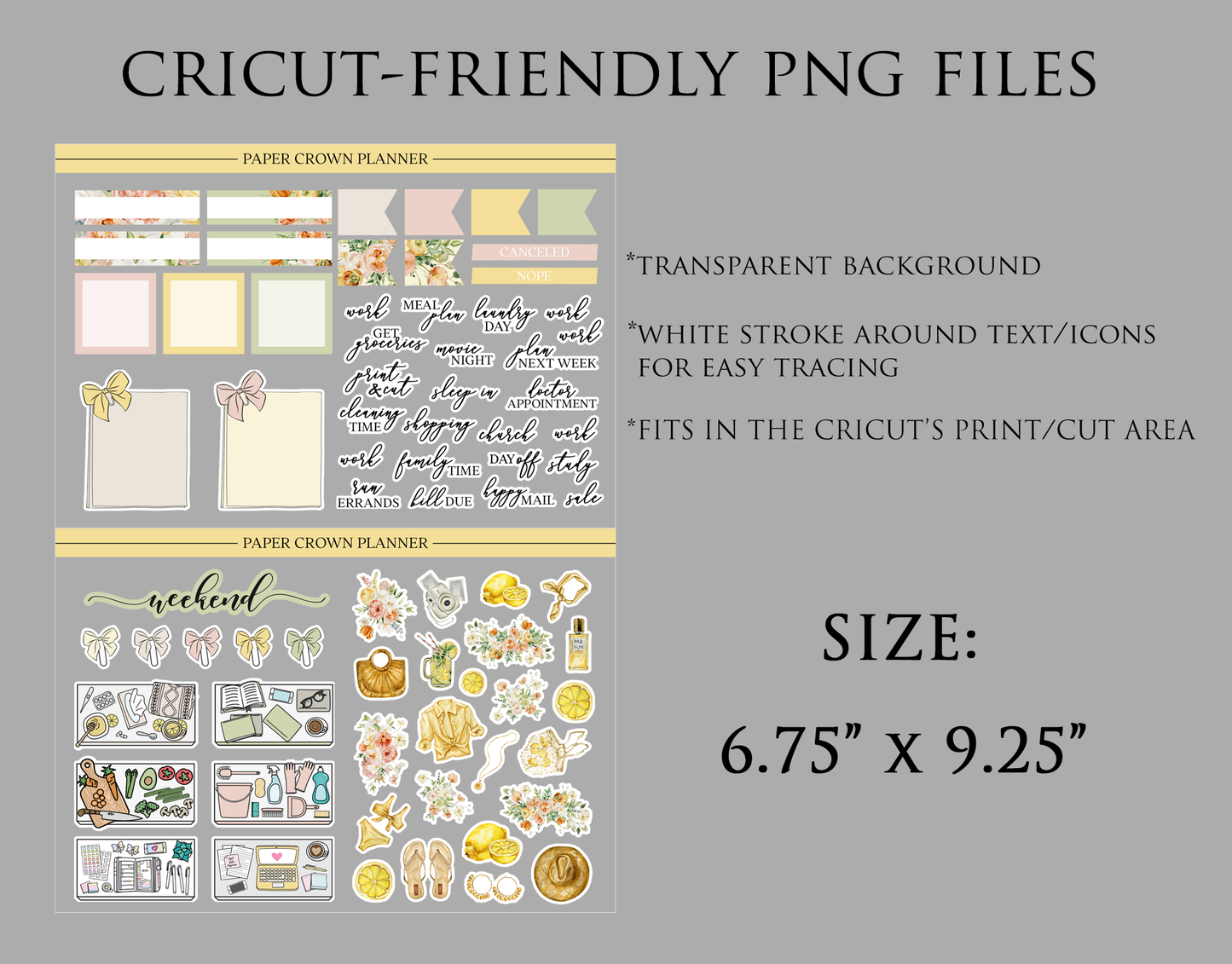 HELLO SUNSHINE // Weekly Planner Stickers