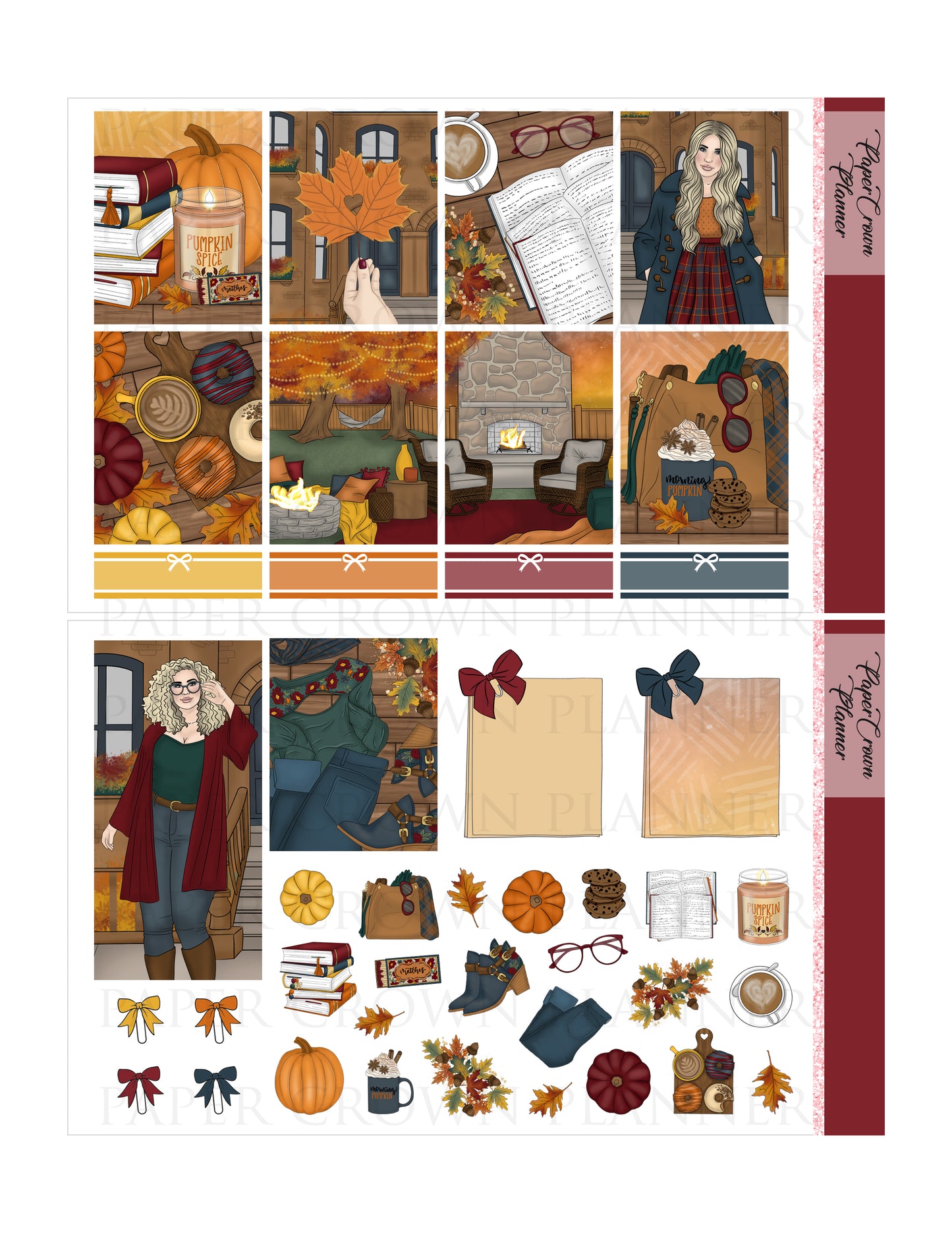 AUTUMN SUNSET // Weekly Planner Stickers