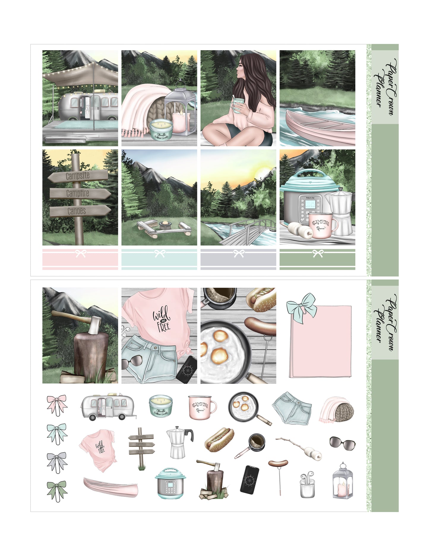 CAMPING // Weekly Planner Stickers