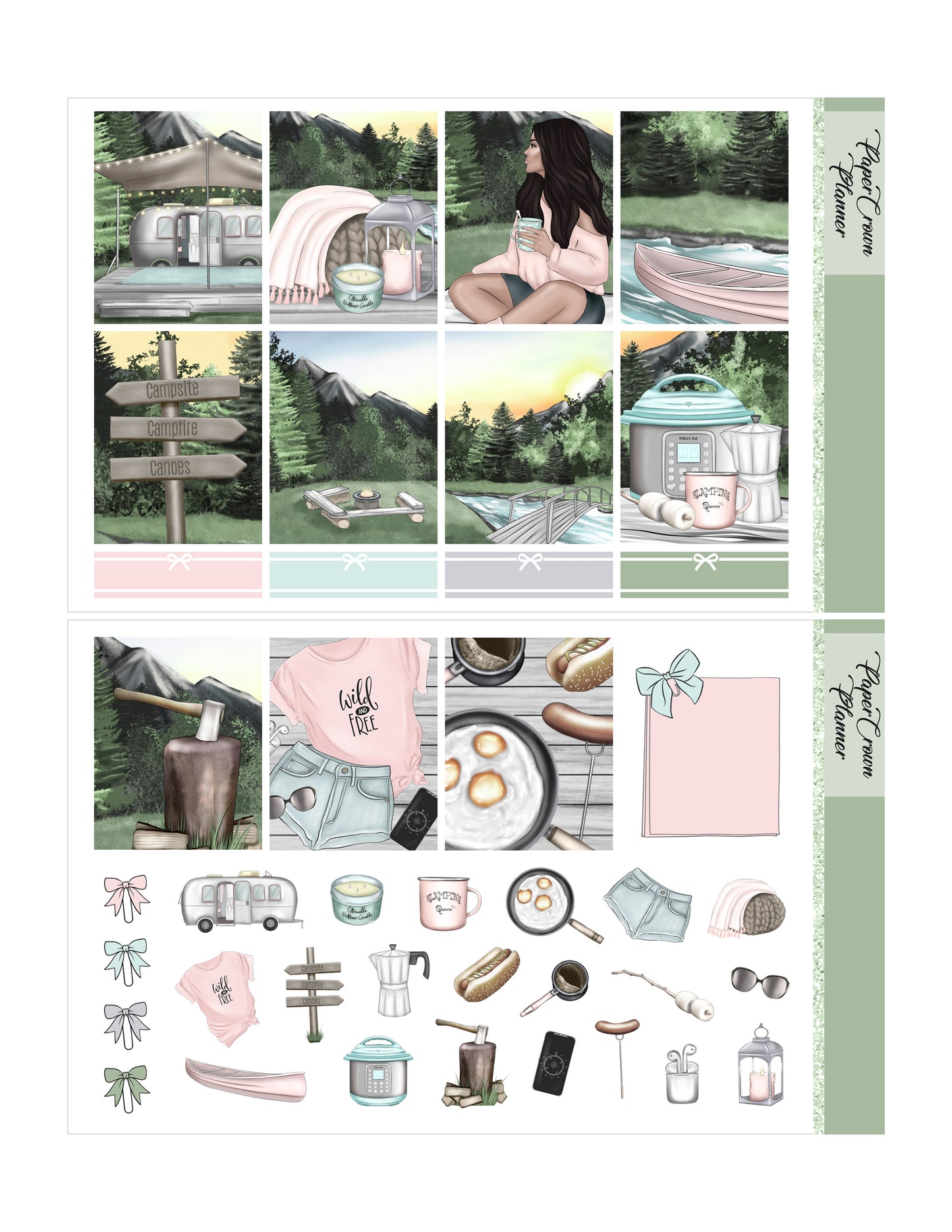 CAMPING // Weekly Planner Stickers