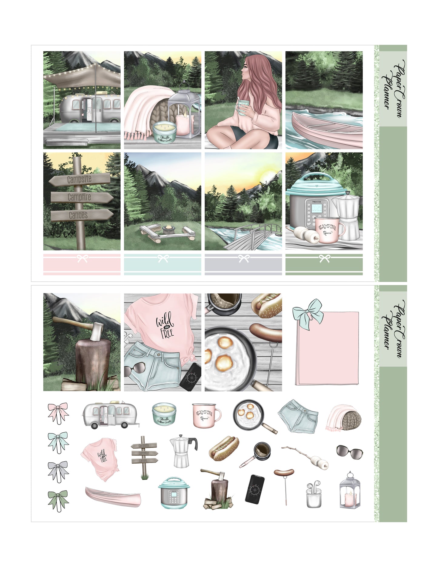 CAMPING // Weekly Planner Stickers