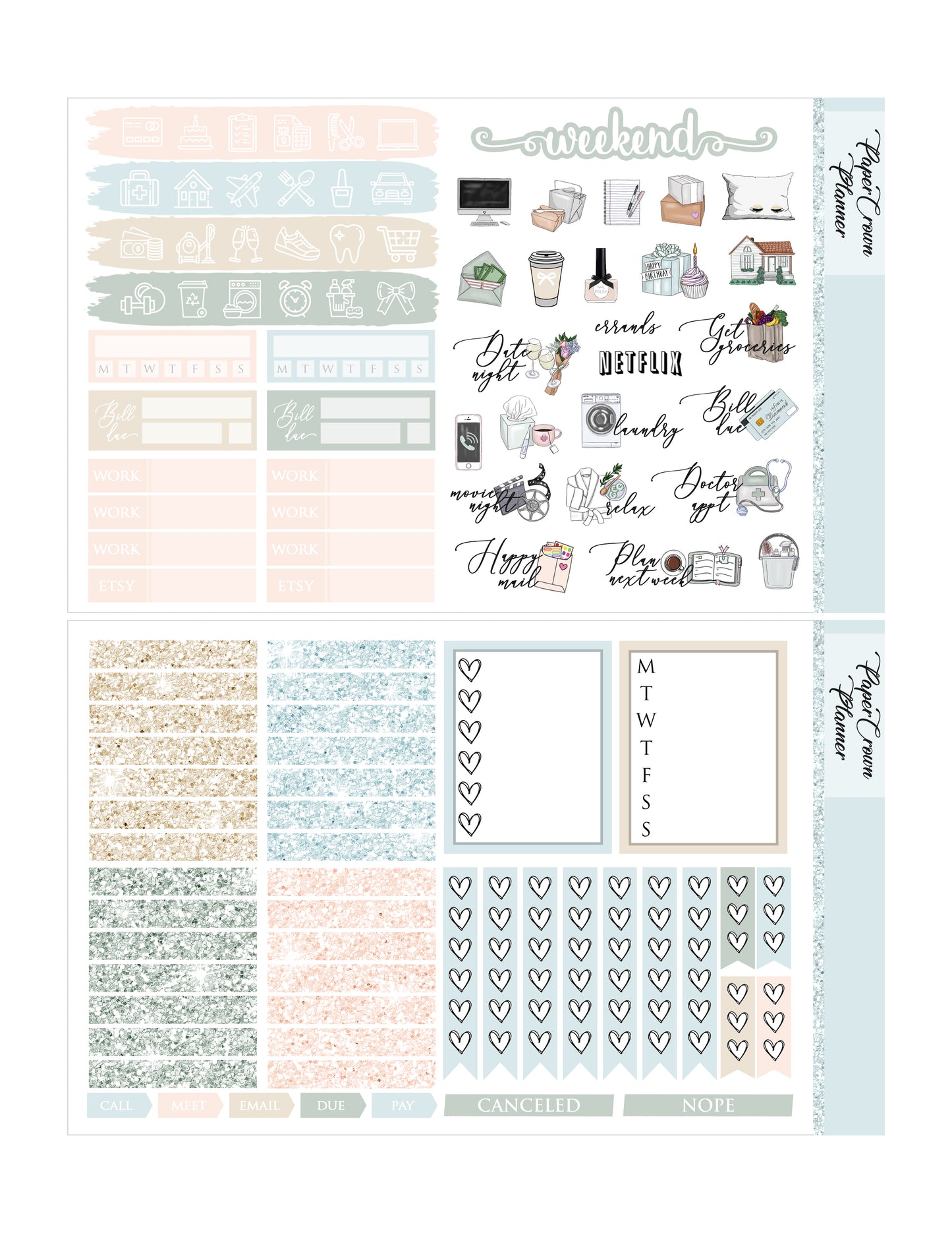BOTANICAL // Weekly Planner Stickers