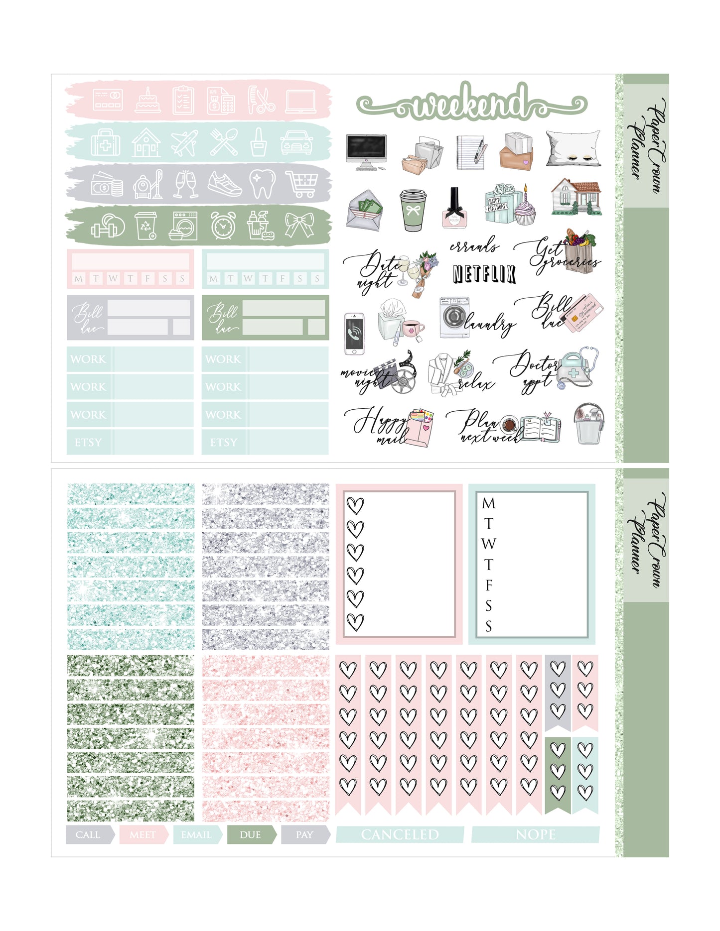 CAMPING // Weekly Planner Stickers
