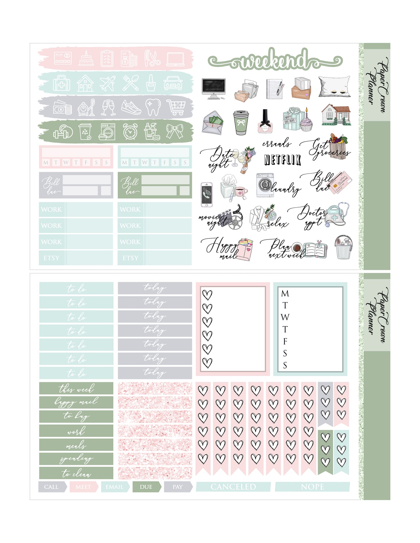 CAMPING // Weekly Planner Stickers
