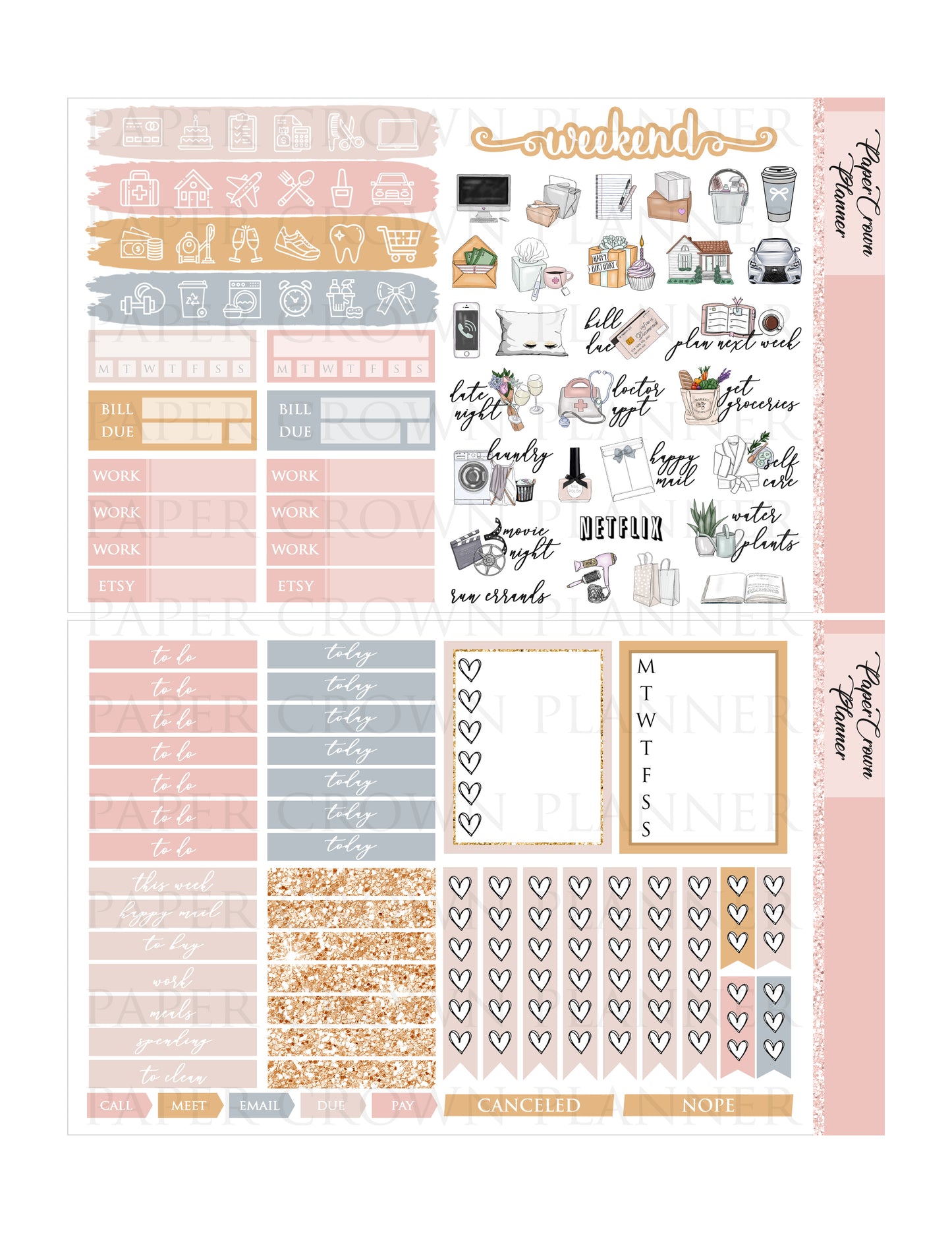 FLORAL FALL // Weekly Planner Stickers