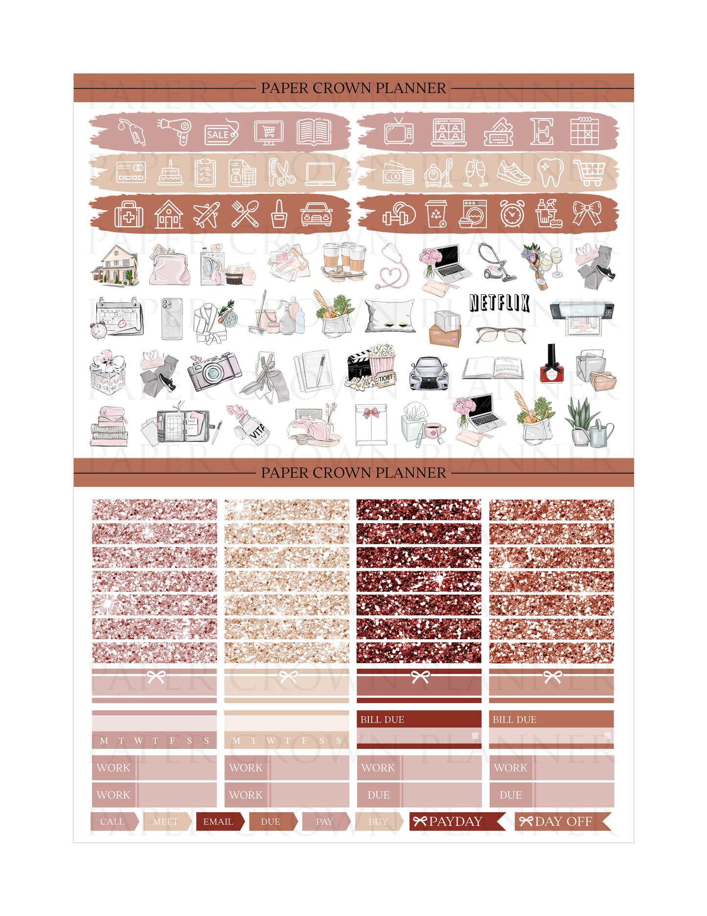AUTUMN LEAVES // Weekly Planner Stickers