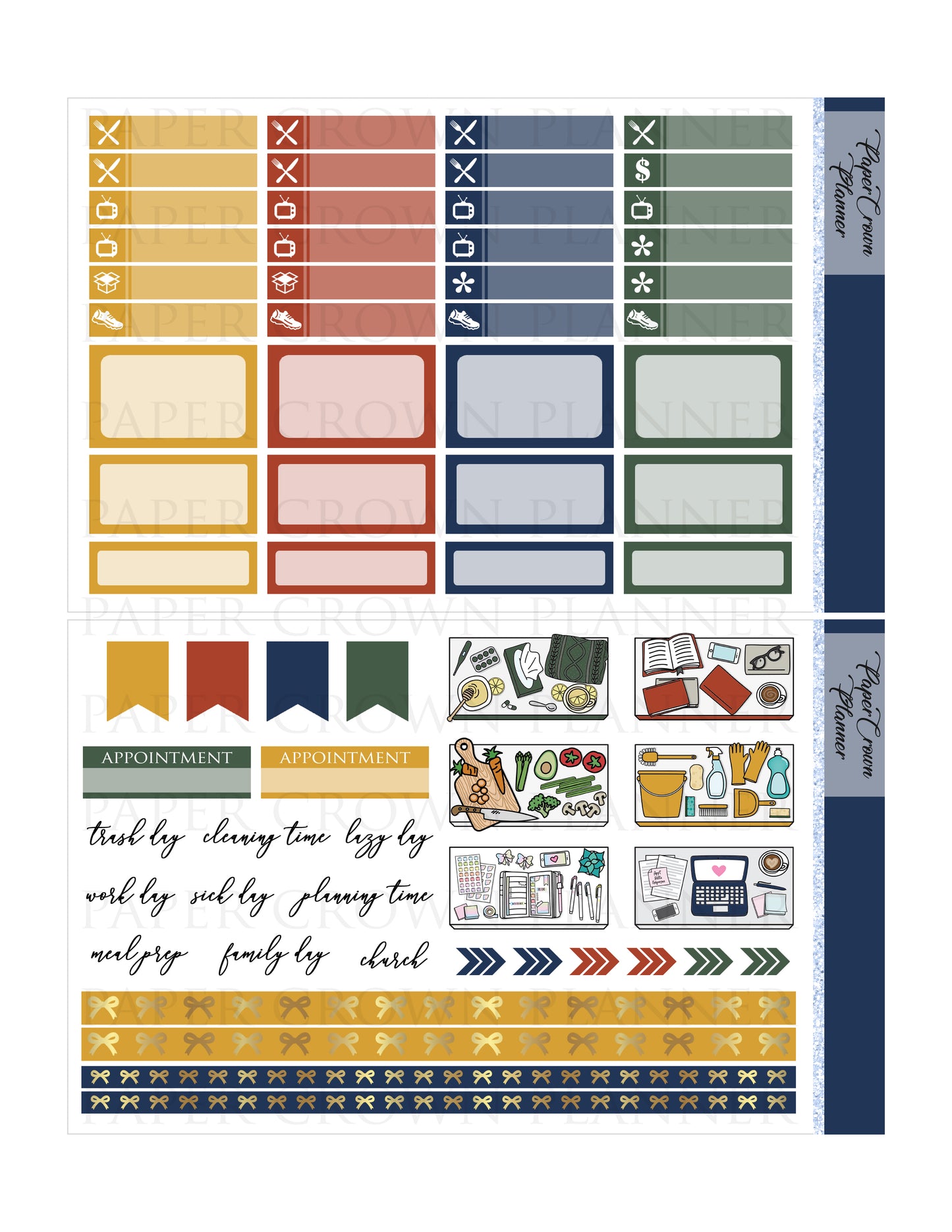 RETRO SUMMER // Weekly Planner Stickers