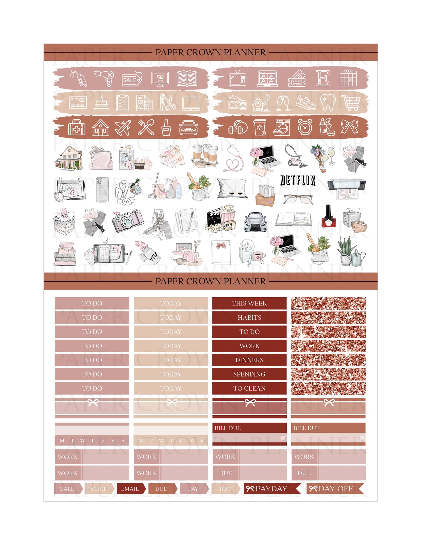 AUTUMN LEAVES // Weekly Planner Stickers