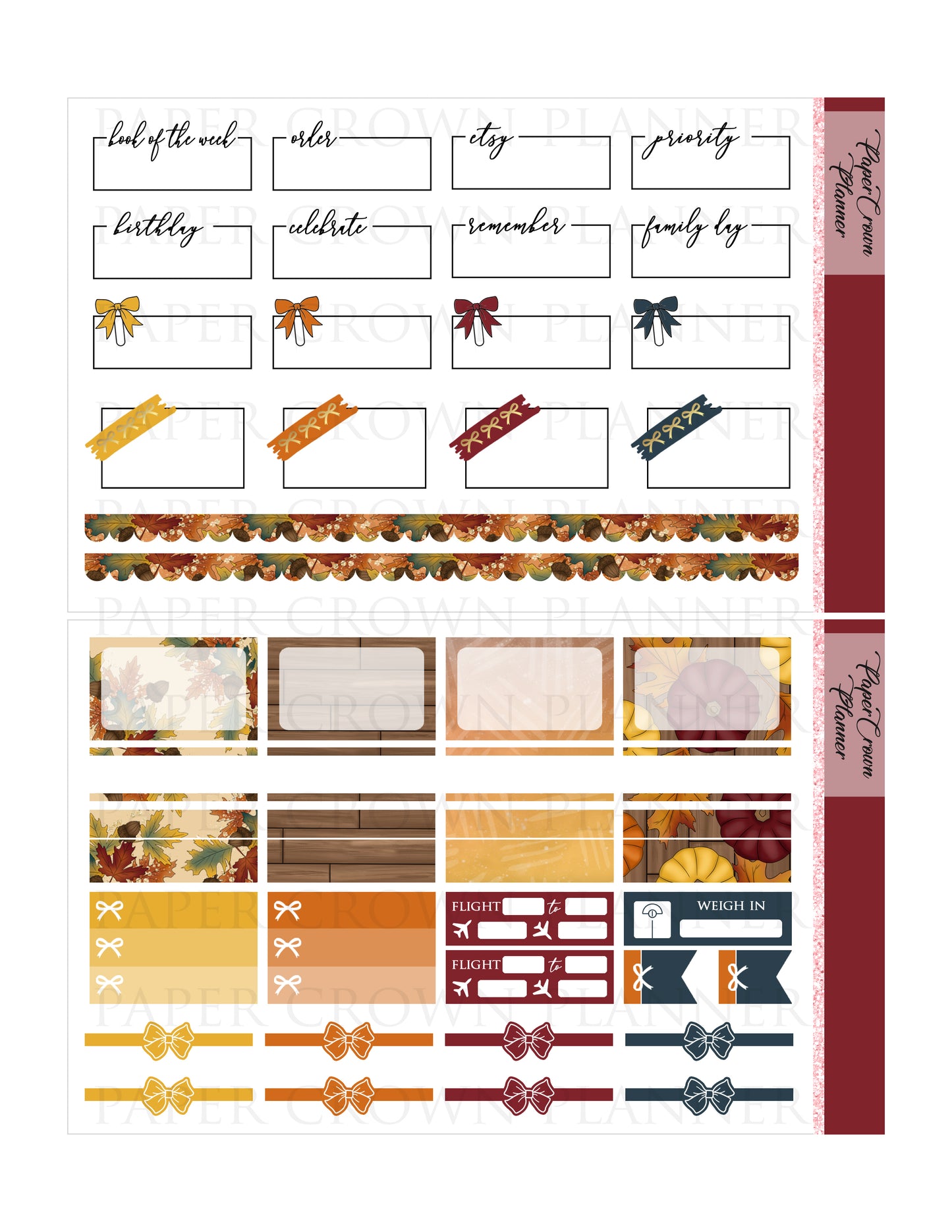 AUTUMN SUNSET // Weekly Planner Stickers