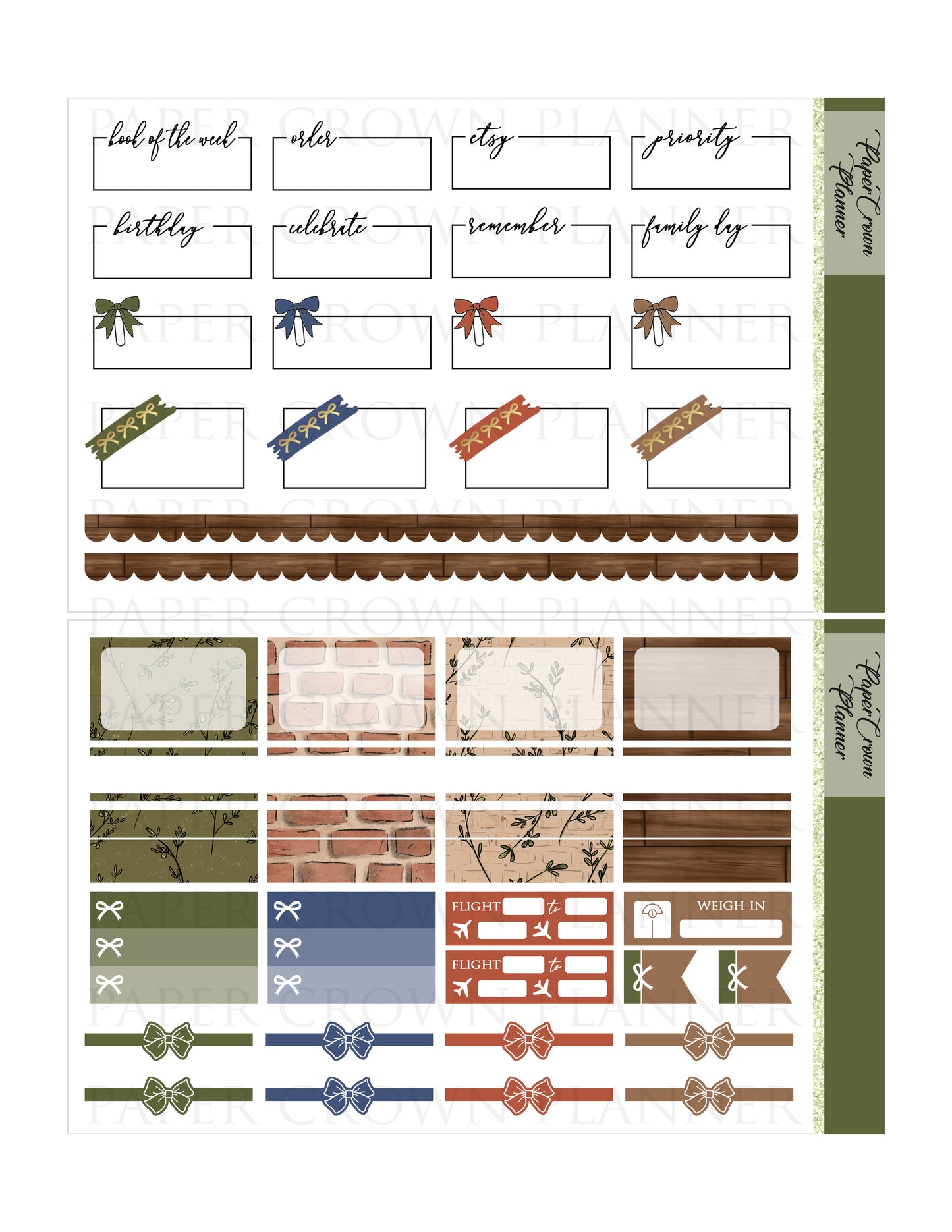 VINEYARD // Weekly Planner Stickers