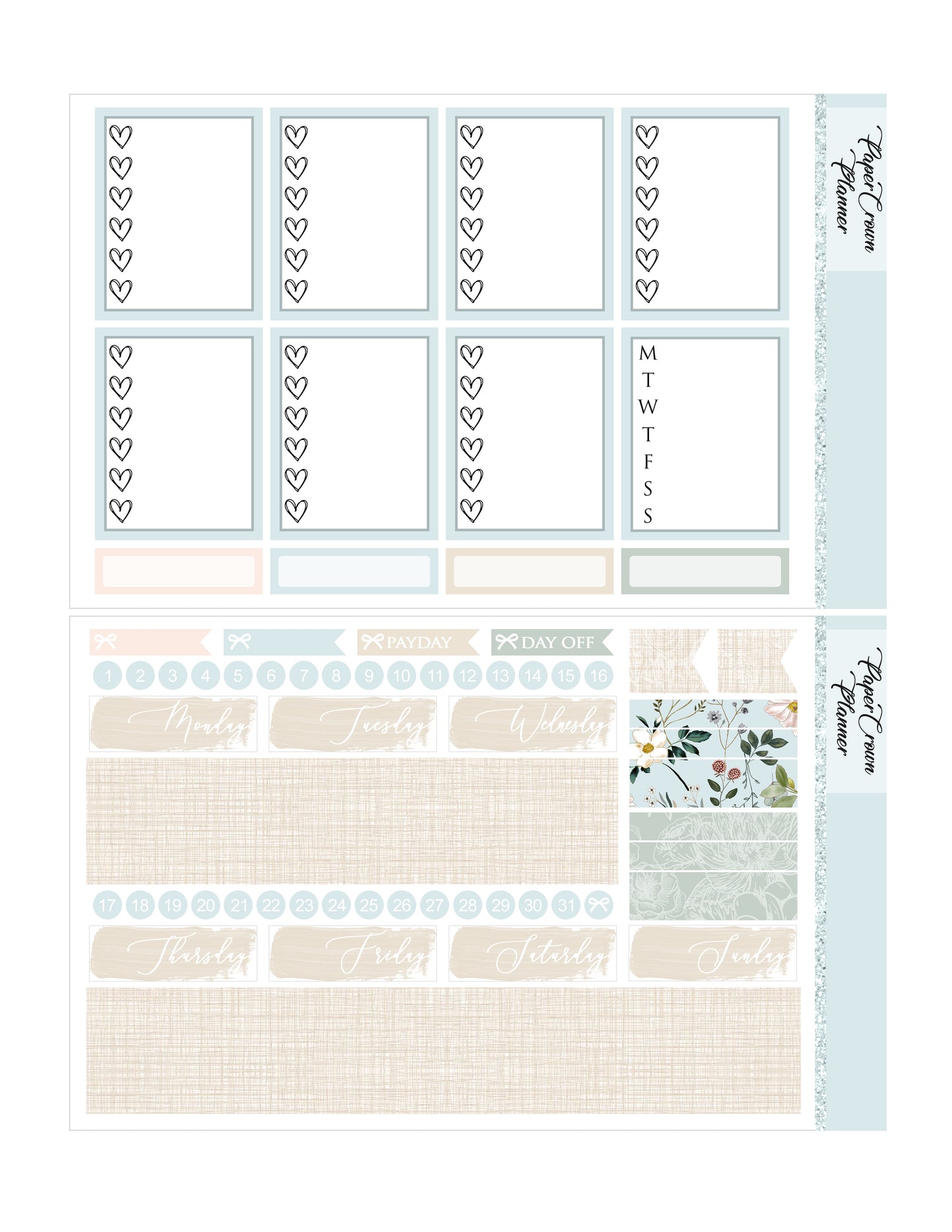 BOTANICAL // Weekly Planner Stickers