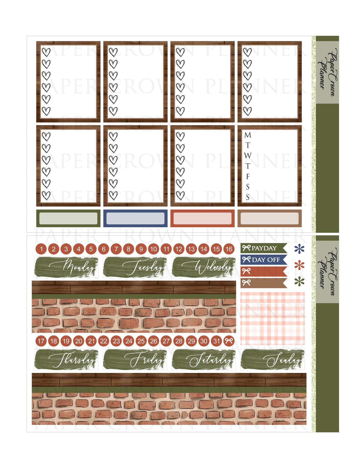 VINEYARD // Weekly Planner Stickers