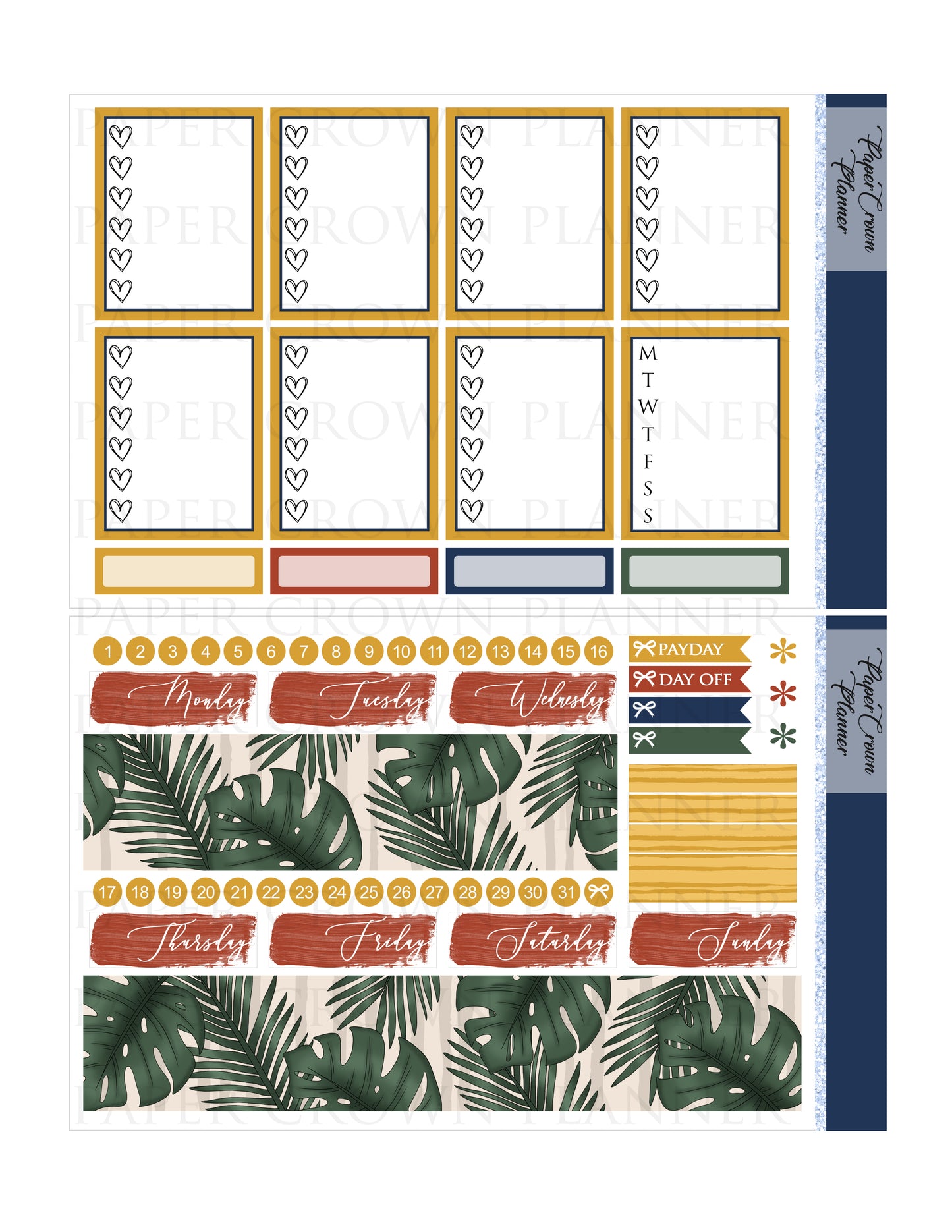 RETRO SUMMER // Weekly Planner Stickers