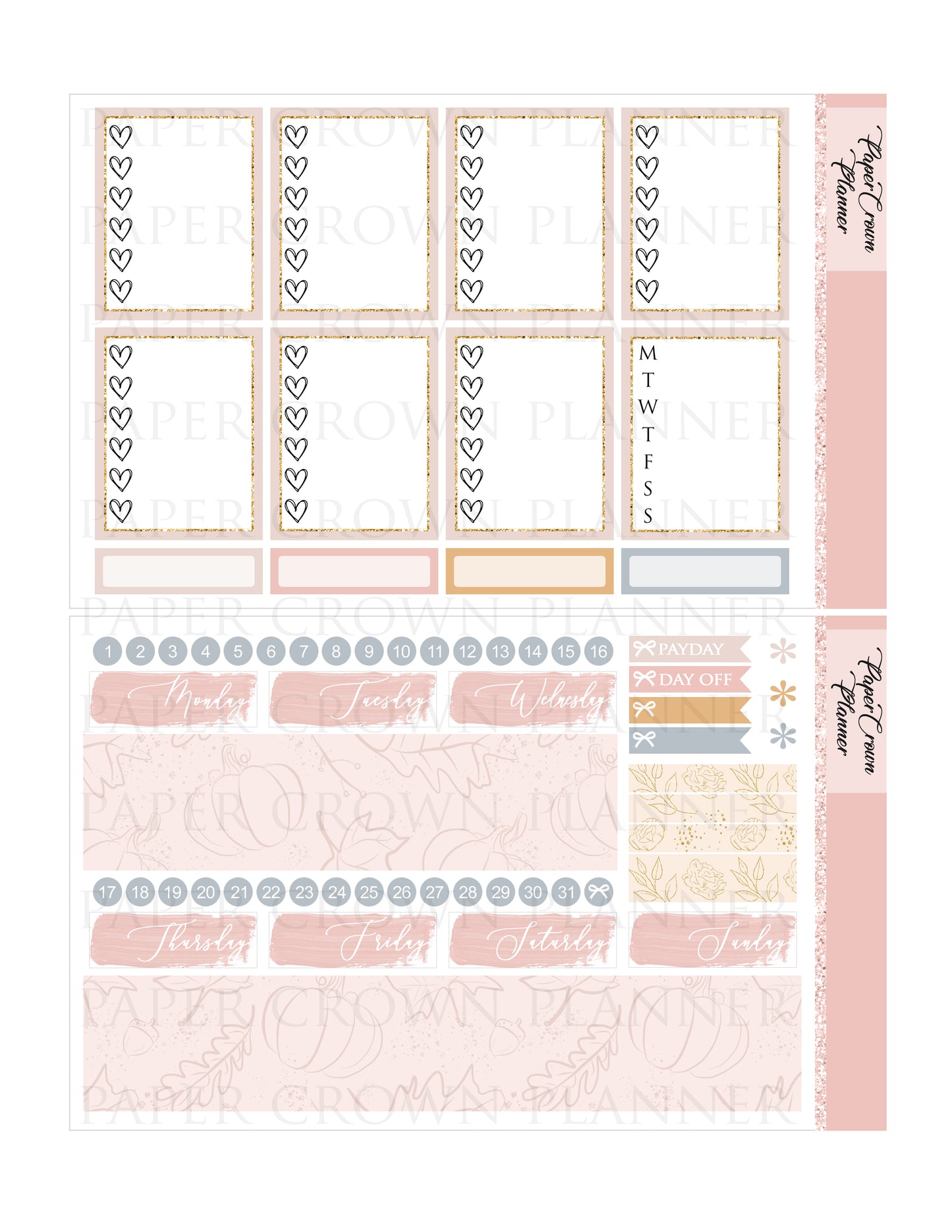 FLORAL FALL // Weekly Planner Stickers