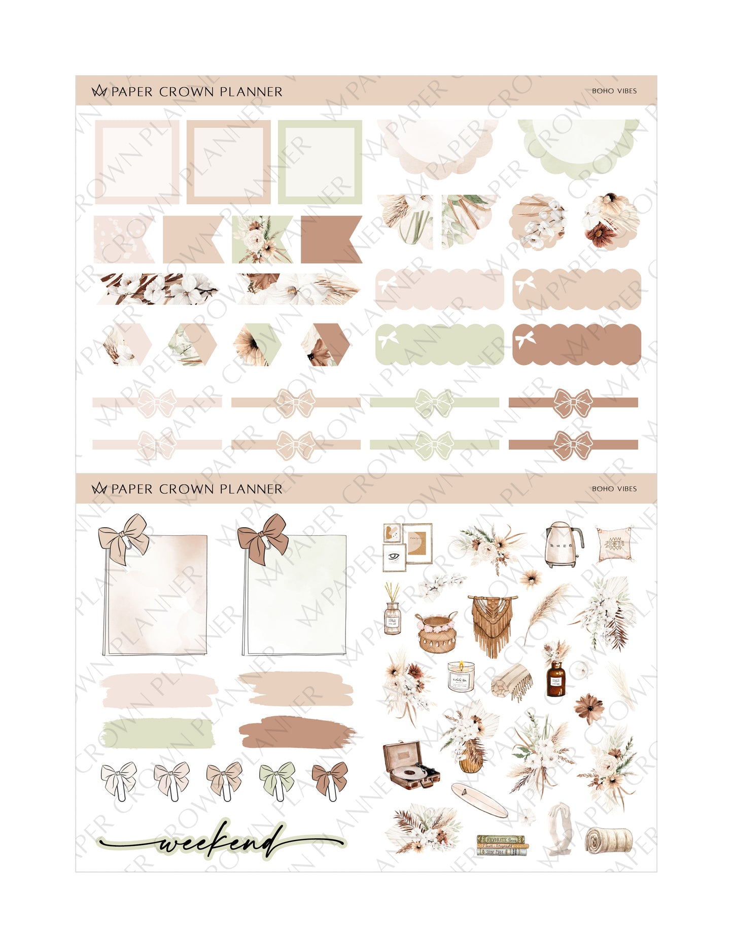 BOHO VIBES // Weekly Kit