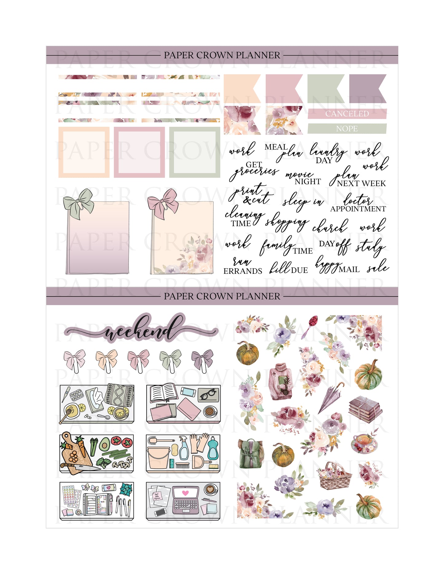 HELLO FALL // Weekly Planner Stickers