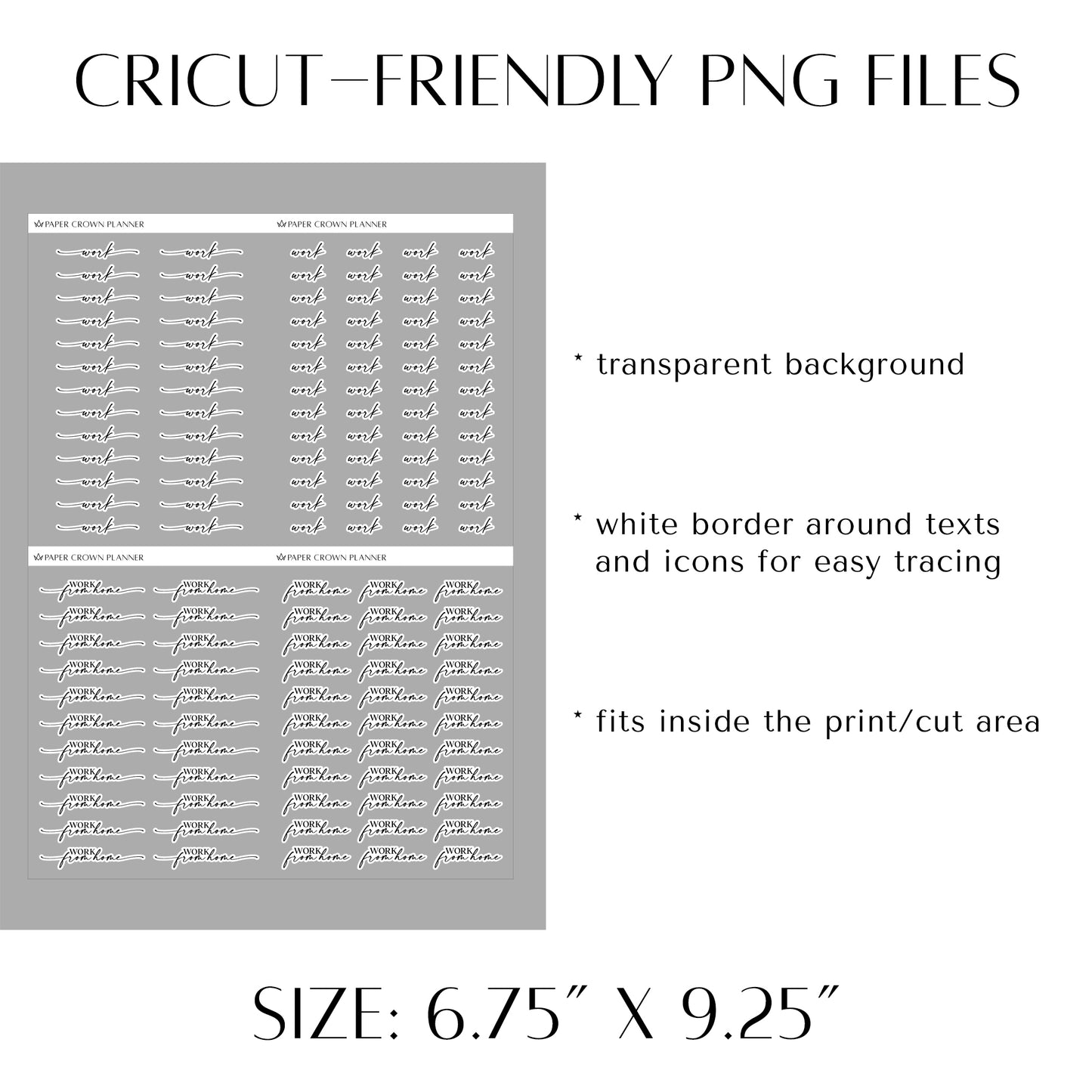 WORK // Script Stickers