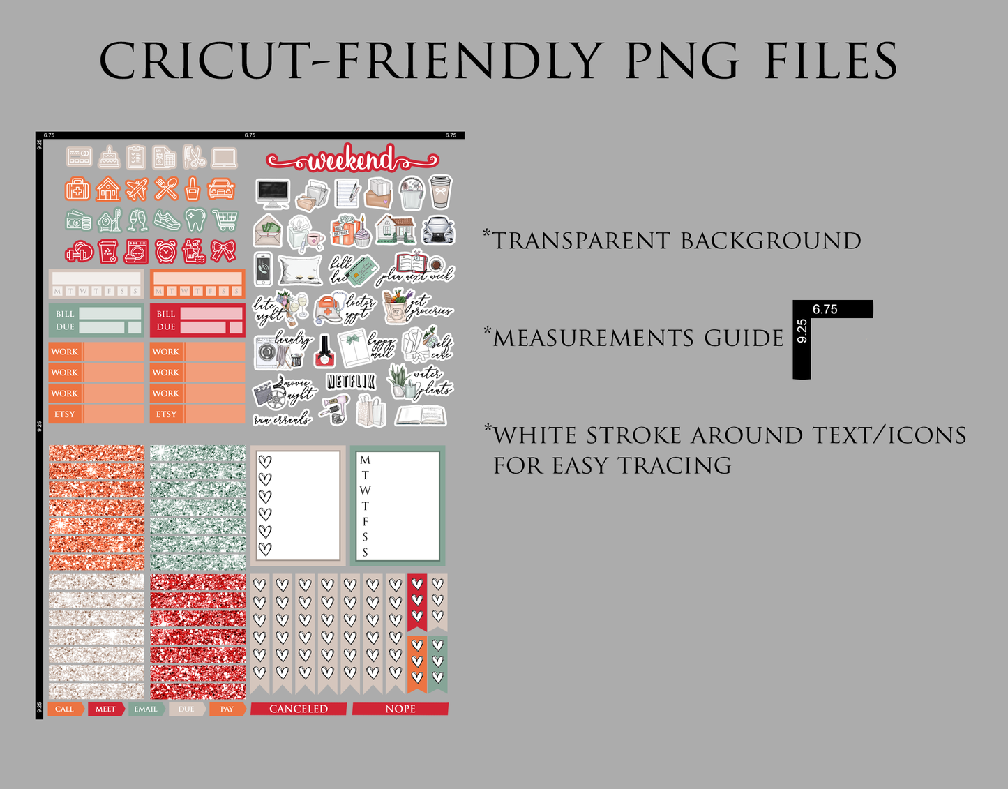 THANKSGIVING DINNER // Weekly Planner Stickers