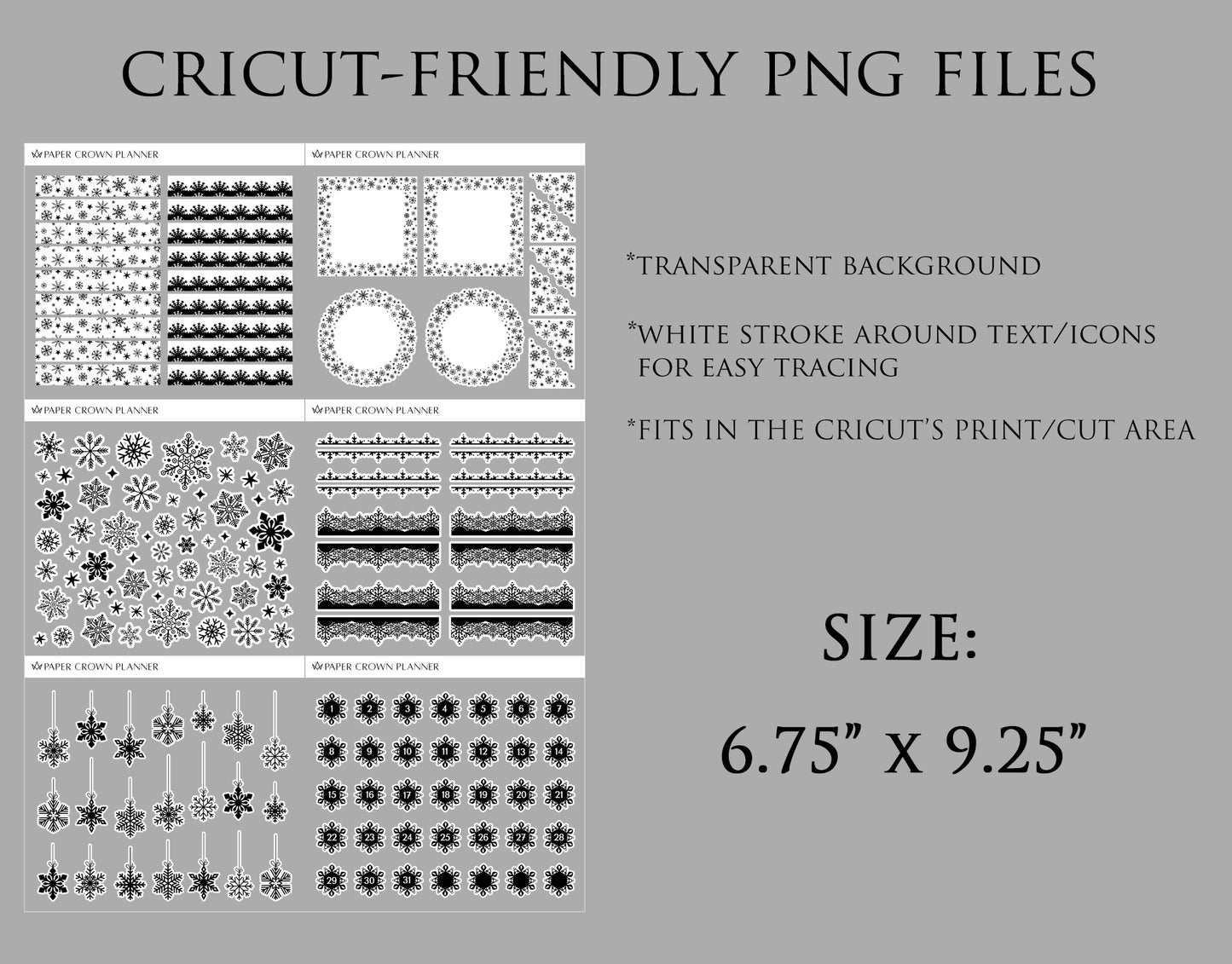 SNOWFLAKES // Foil-Ready Stickers