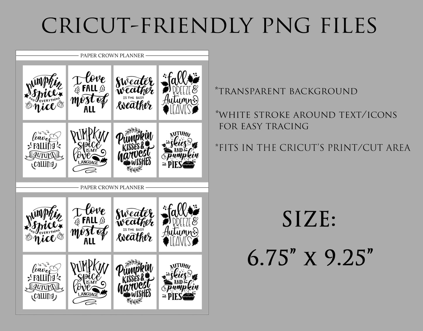 FALL QUOTES // Foil-ready full box overlays