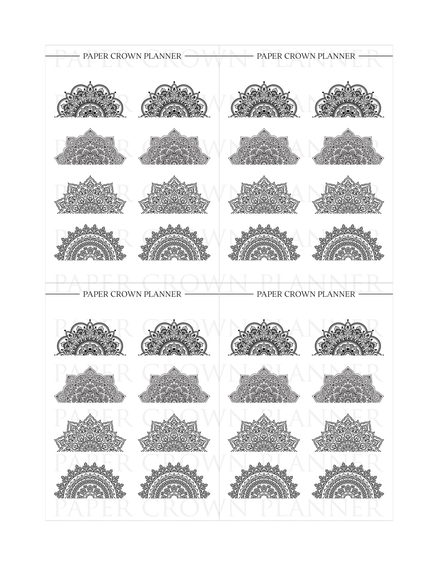 MANDALAS // Foil-Ready Planner Stickers