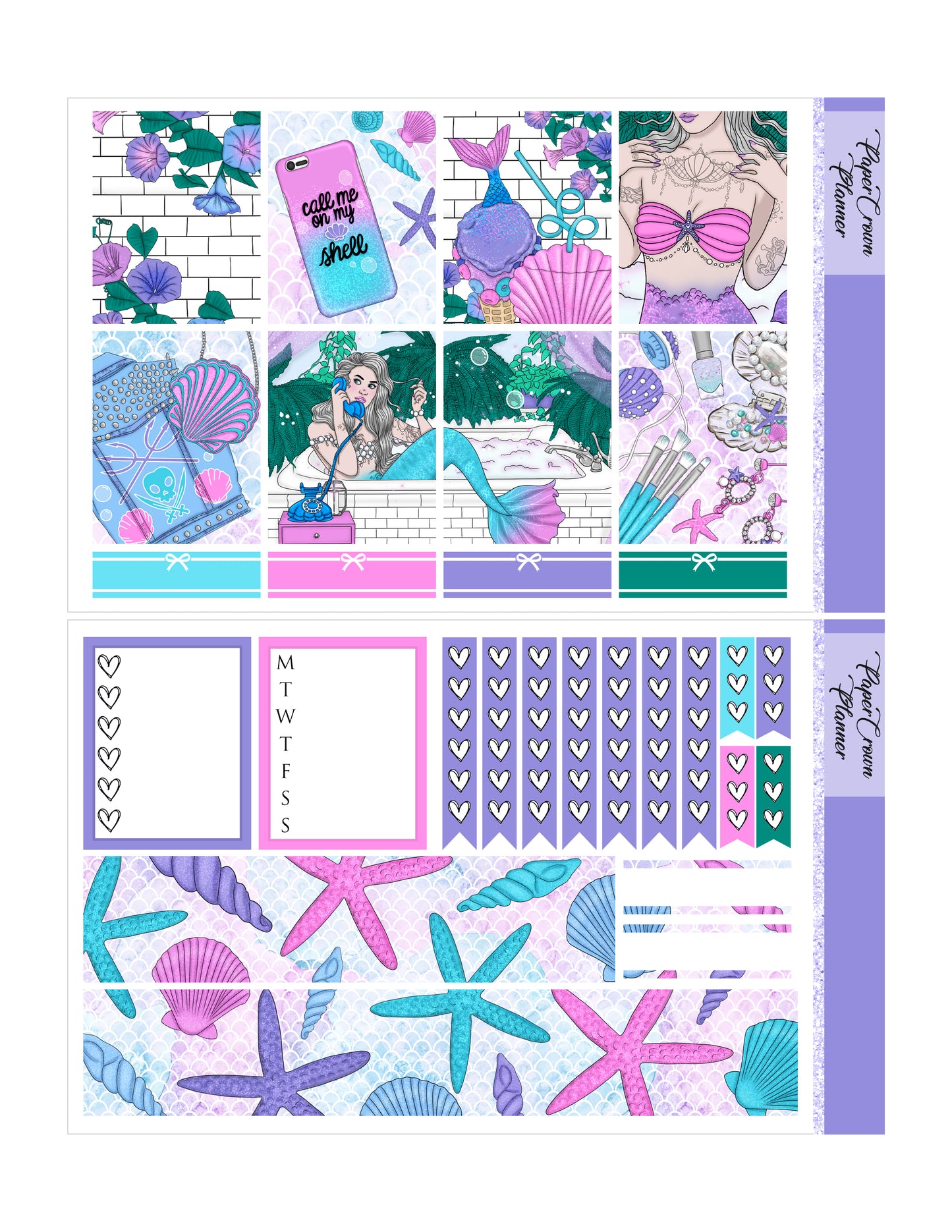 CALL ME ON MY SHELL // Weekly Planner Stickers