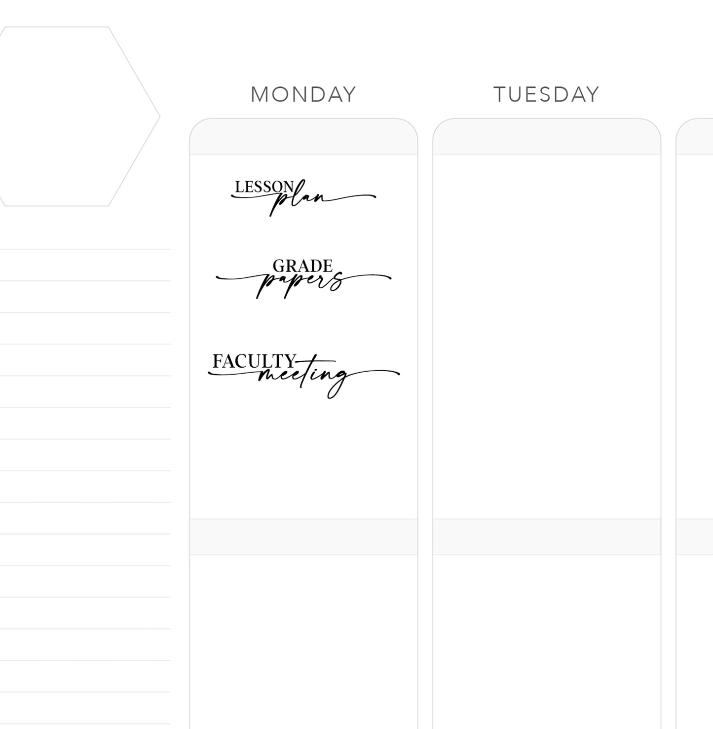 TEACHER // Script Stickers
